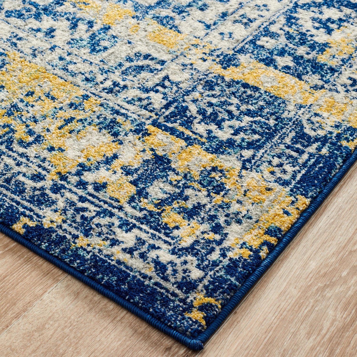 1 Common Ground Rugs Gallery 869 230x160cm - Medium Power Loomed Pet Friendly Floor Rug - Blue, 1 of 7