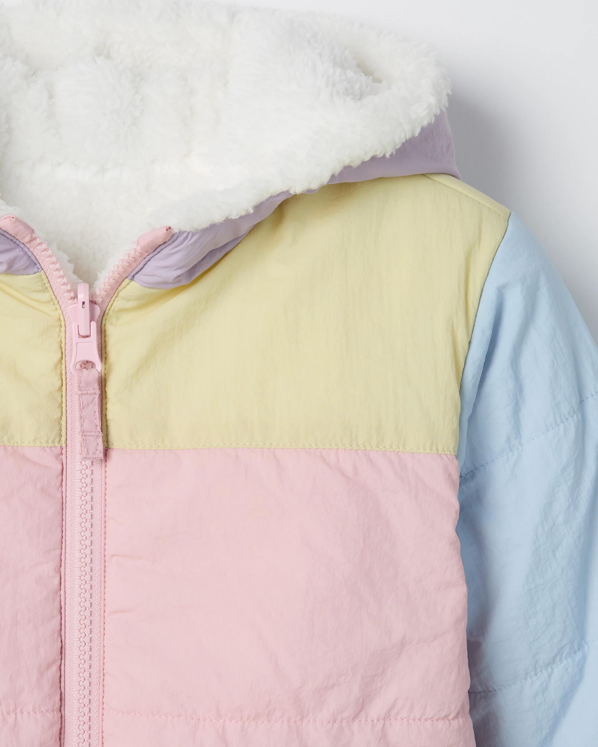 7 Target Kids Reversible Hooded Heart Pocket Puffer Jacket MULTI, 7 of 7