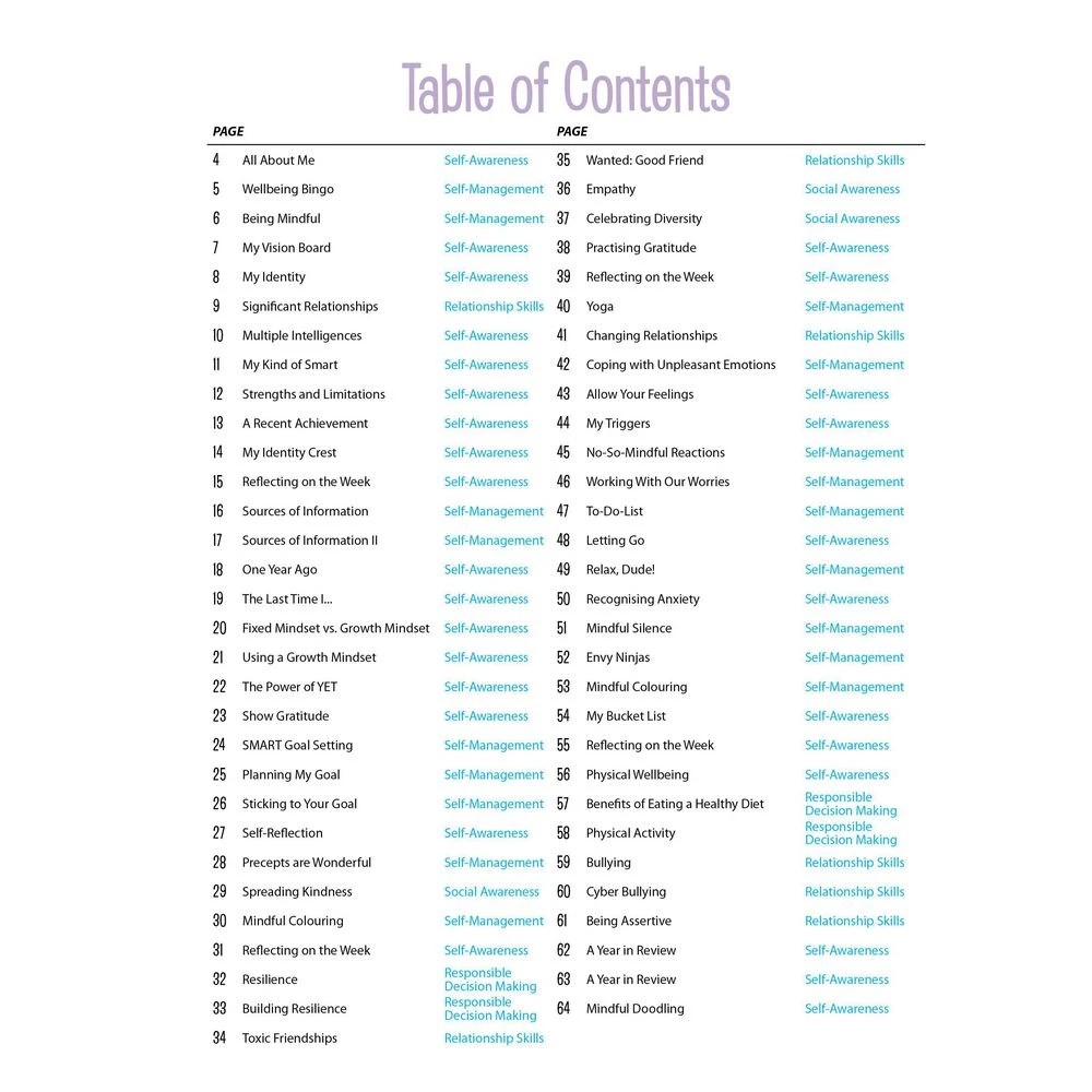 2 My Wellbeing Journal Year 5 & 6, 2 of 4