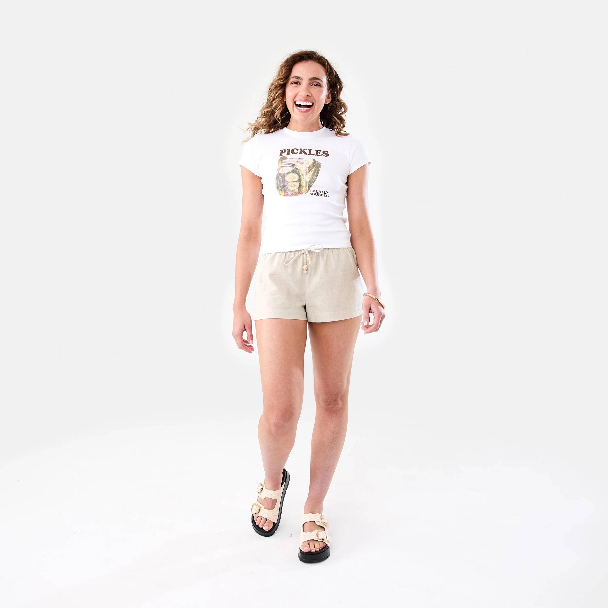 2 Linen Blend Shorts Natural, 2 of 7