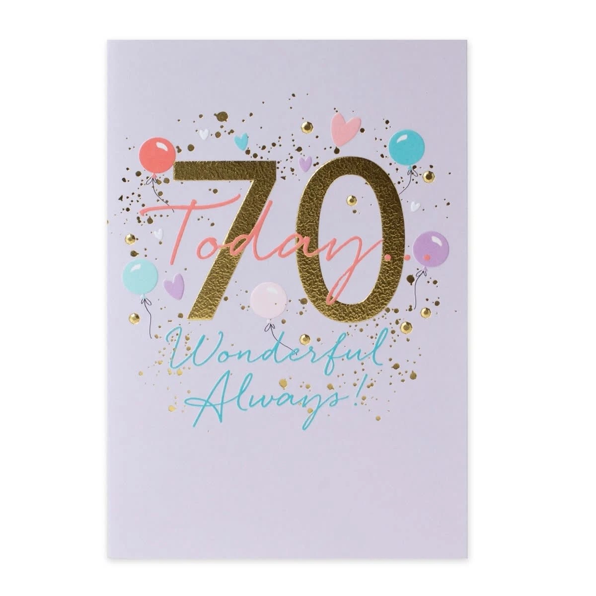 3 Connections from Hallmark 70th Birthday Card - Purple and Gold, 3 of 3