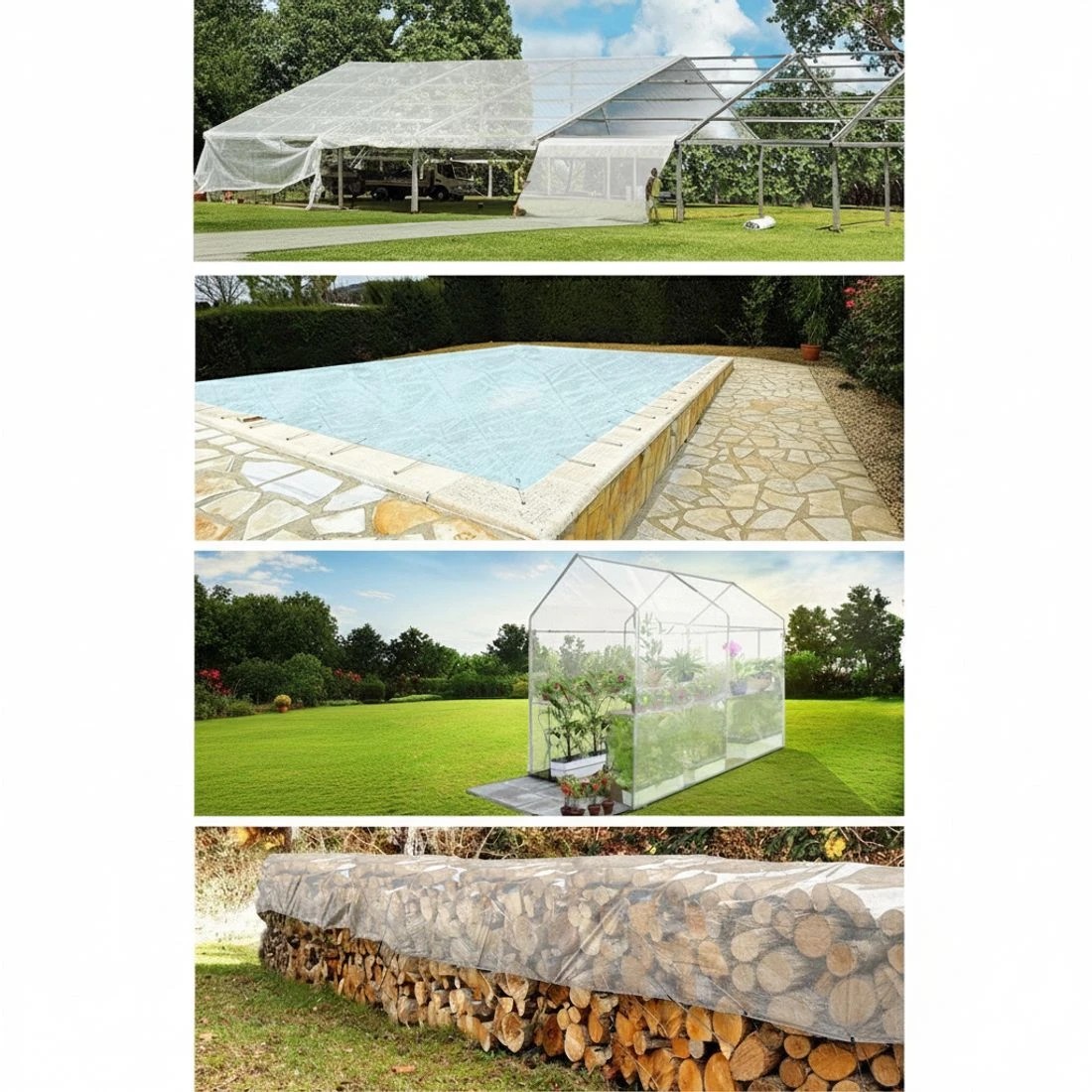 6 Instahut Tarp Tarpaulin 2x3m Canvas Camping Heavy Duty Sun Cover - Clear, 6 of 7