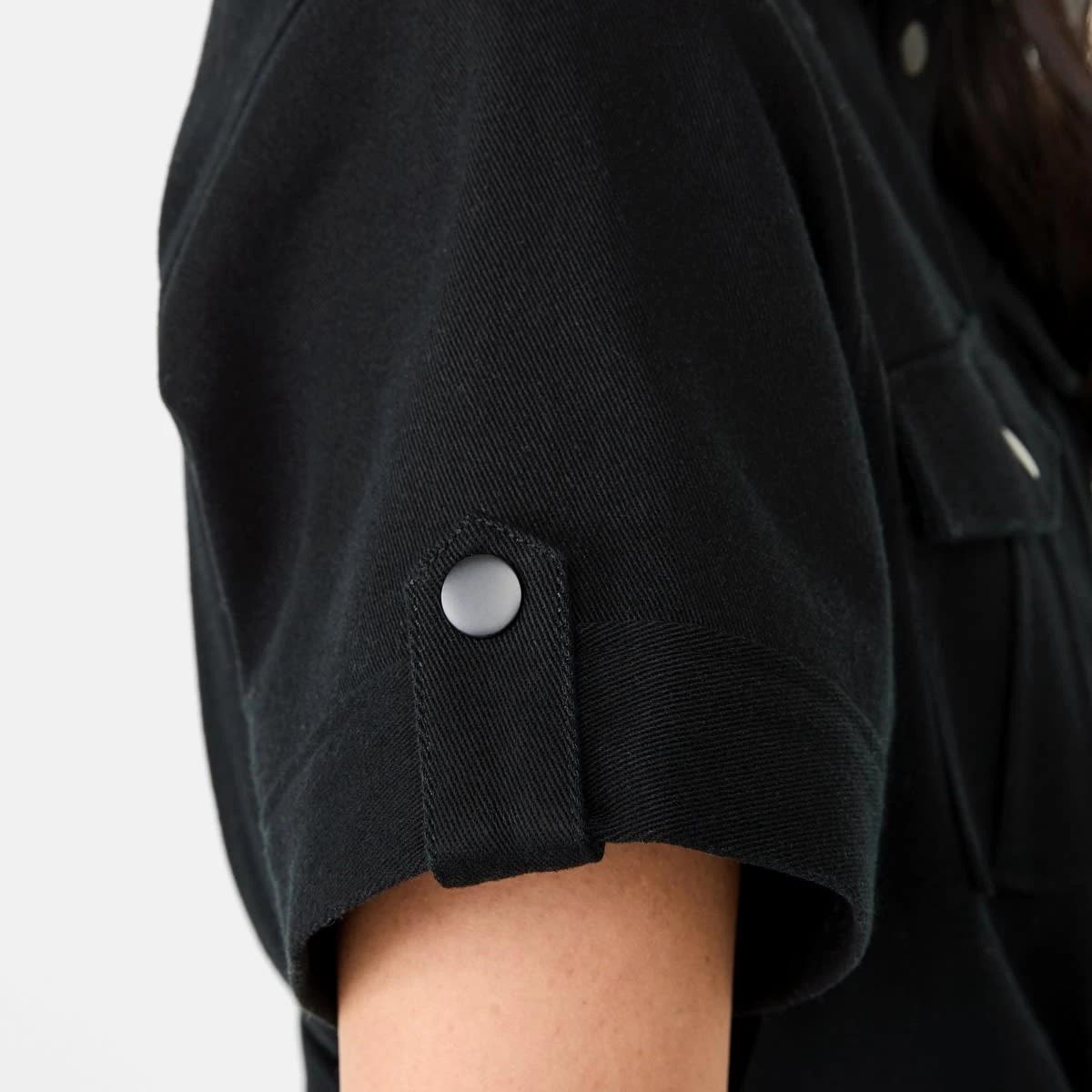 7 Short Sleeve Belted Playsuit BLACK, 7 of 11