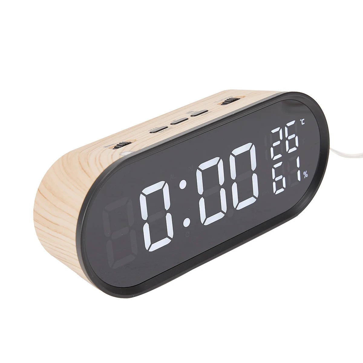 5 Clock Radio - Wood Look, 5 of 9