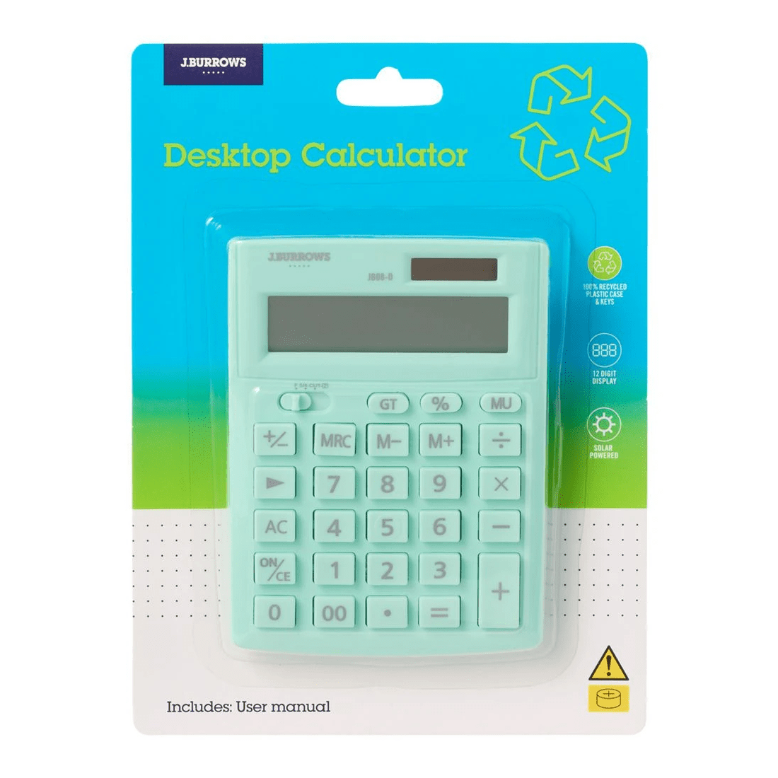 2 J.Burrows 12 Digit Desktop Calculator Mint, 2 of 4