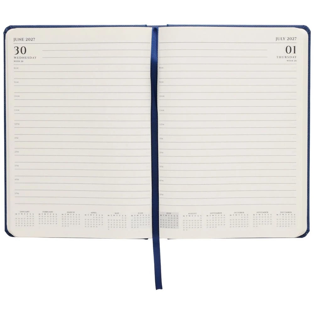 6 Officeworks A5 Day to Page Alavista 2027 Diary Navy, 6 of 7