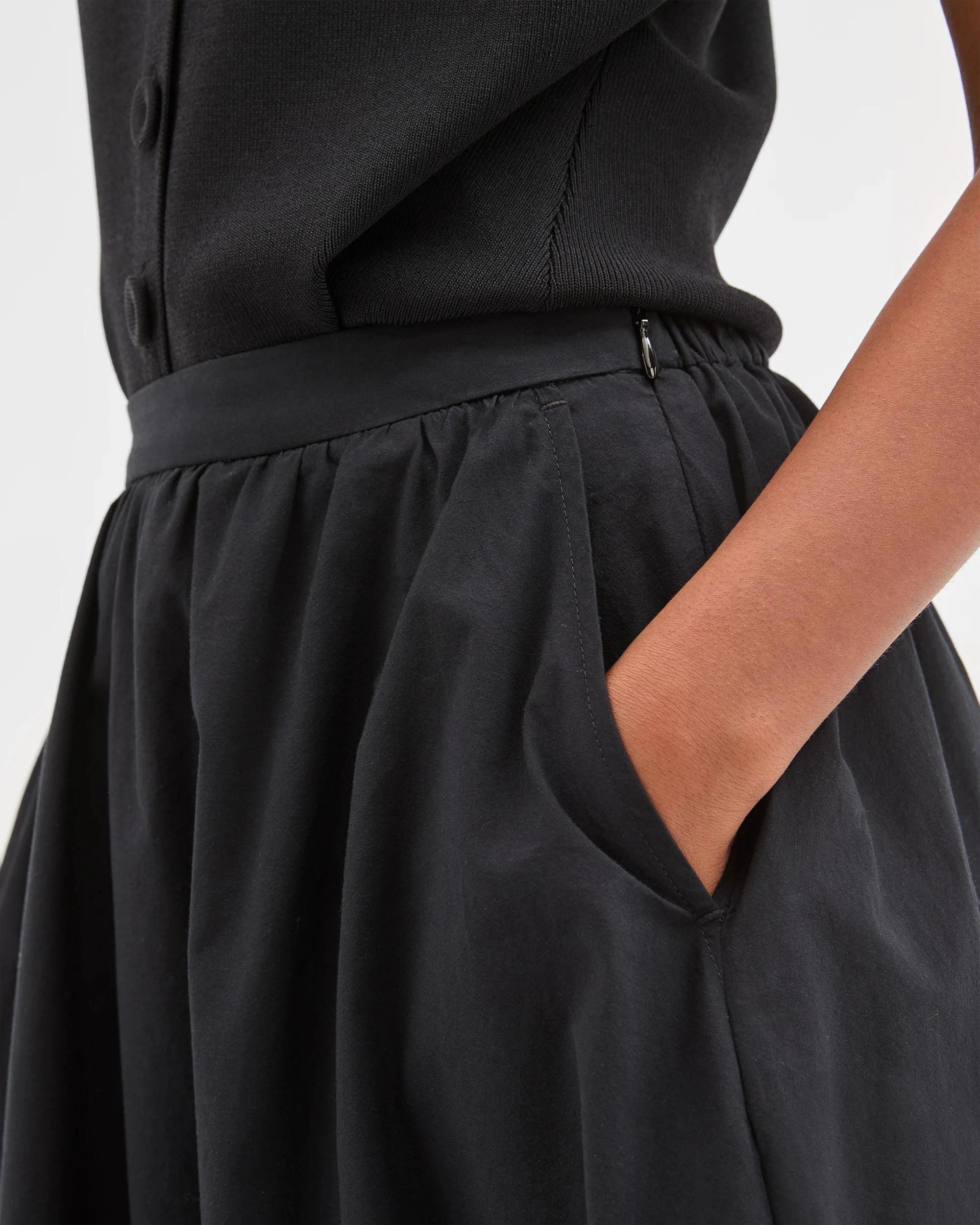 4 Target Petites Australian Cotton Bubble Midi Skirt BLACK, 4 of 5