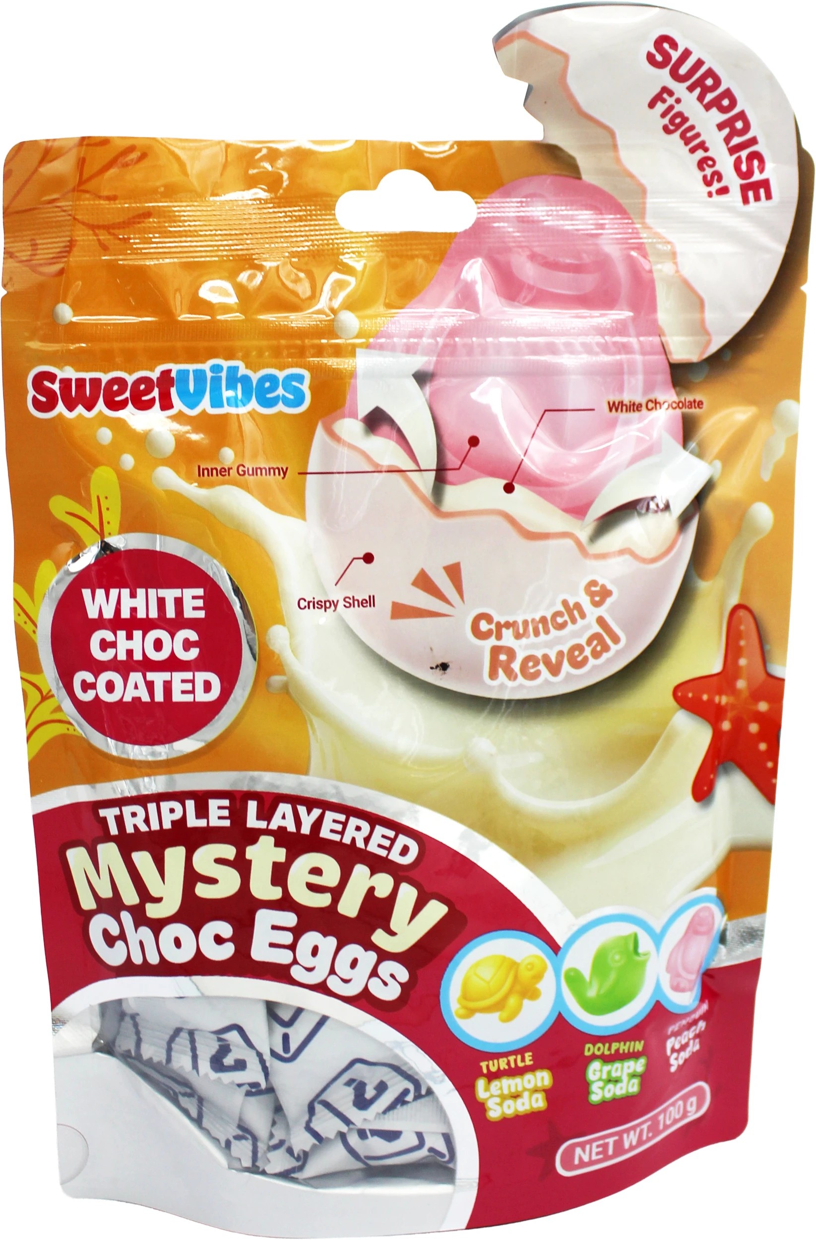 1 Sweet Vibes Triple Layered Mystery Choc Eggs - Choc Soda 100g, 1 of 2