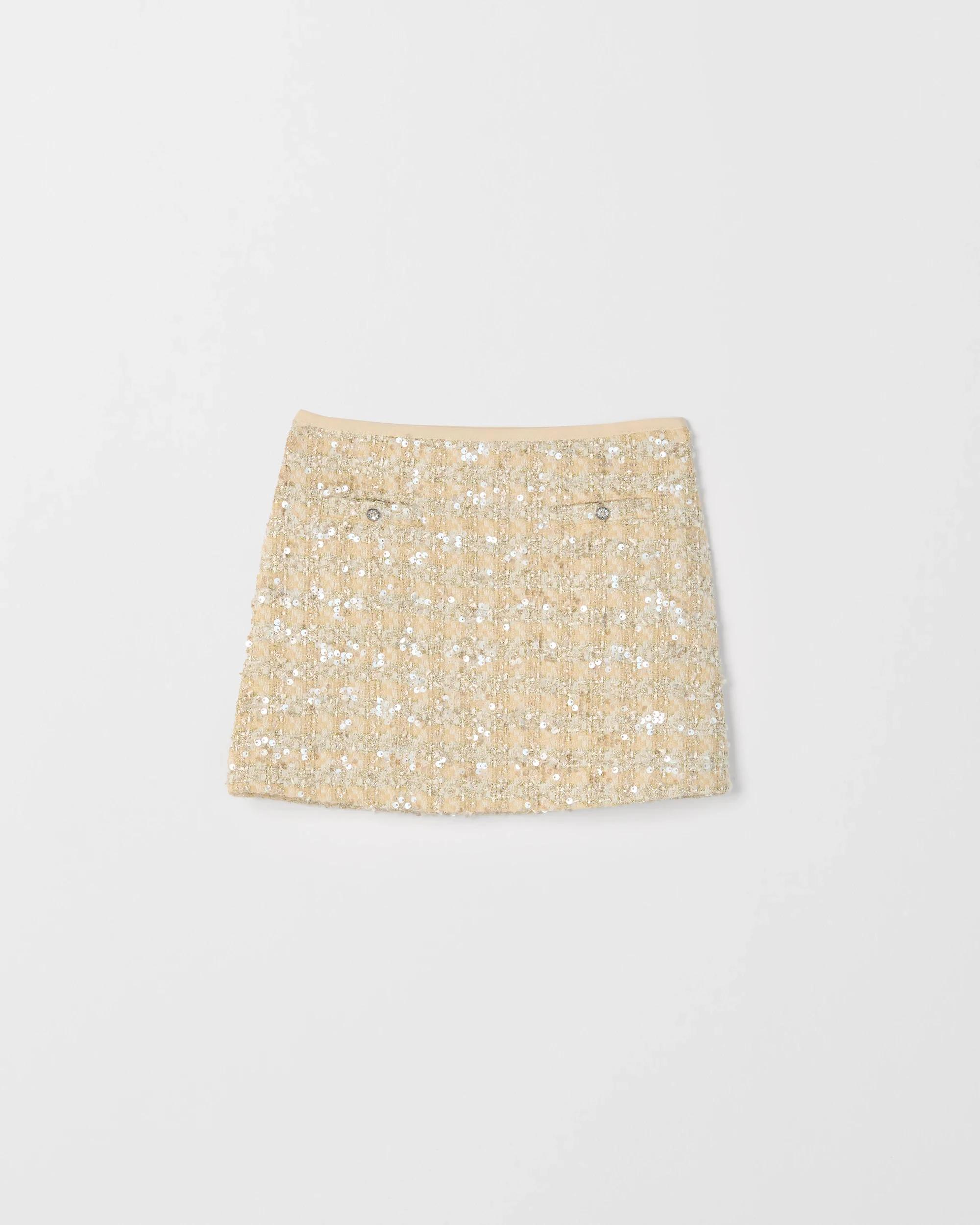 5 Target Kids Sequin Tweed Skirt CREAM, 5 of 6