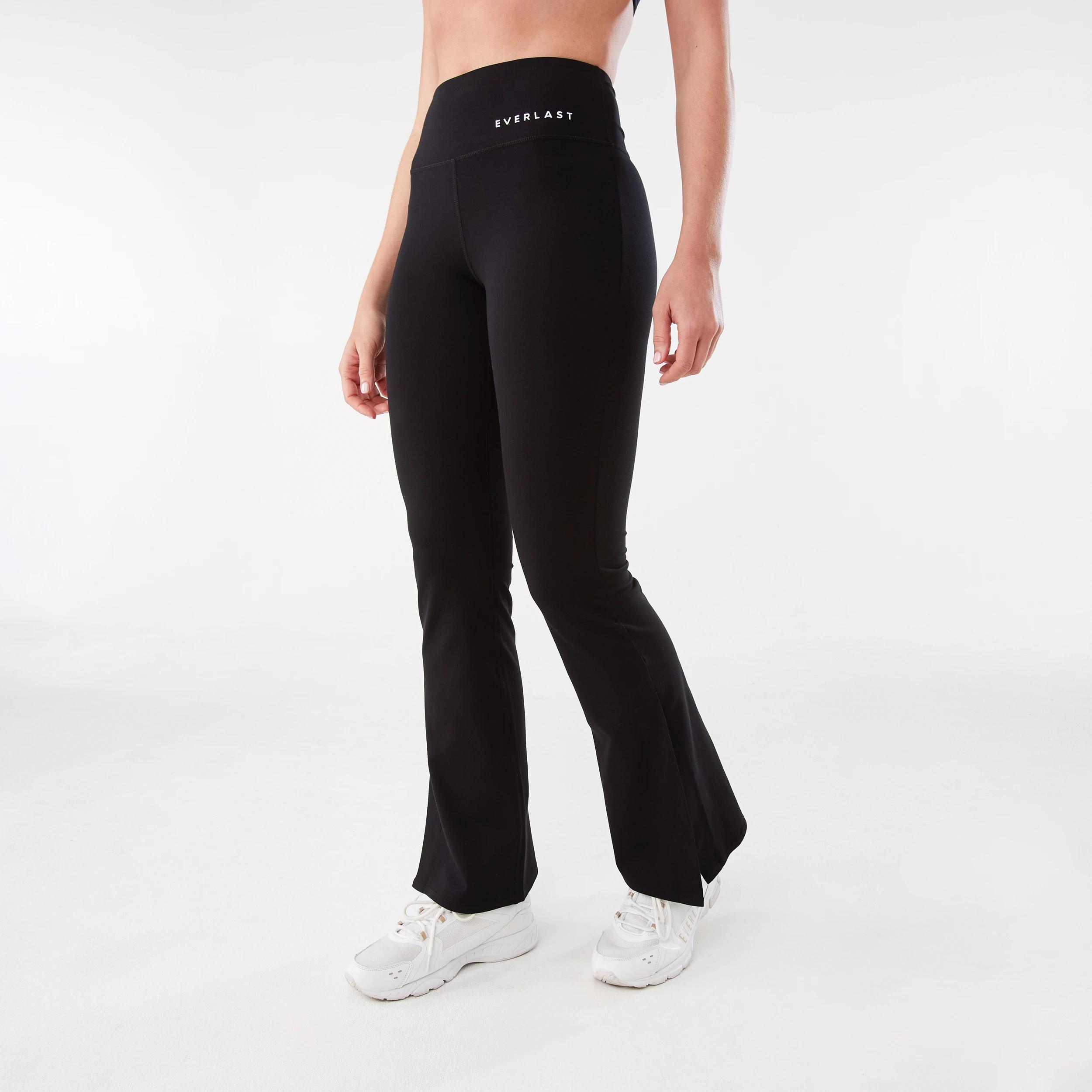4 Everlast Womens Bootleg Flare Leggings BLACK, 4 of 6
