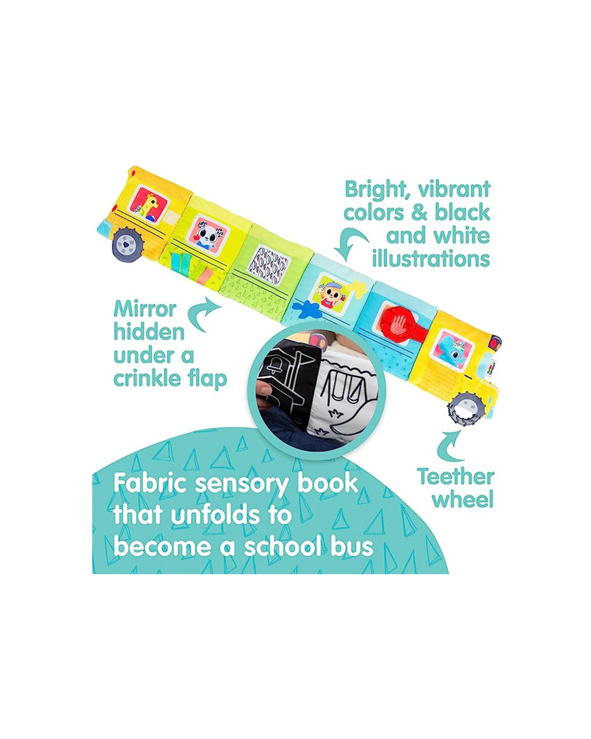 4 LAMAZE Accordion Bus Soft Book Sensory Toy With Teether - Multi, 4 of 4