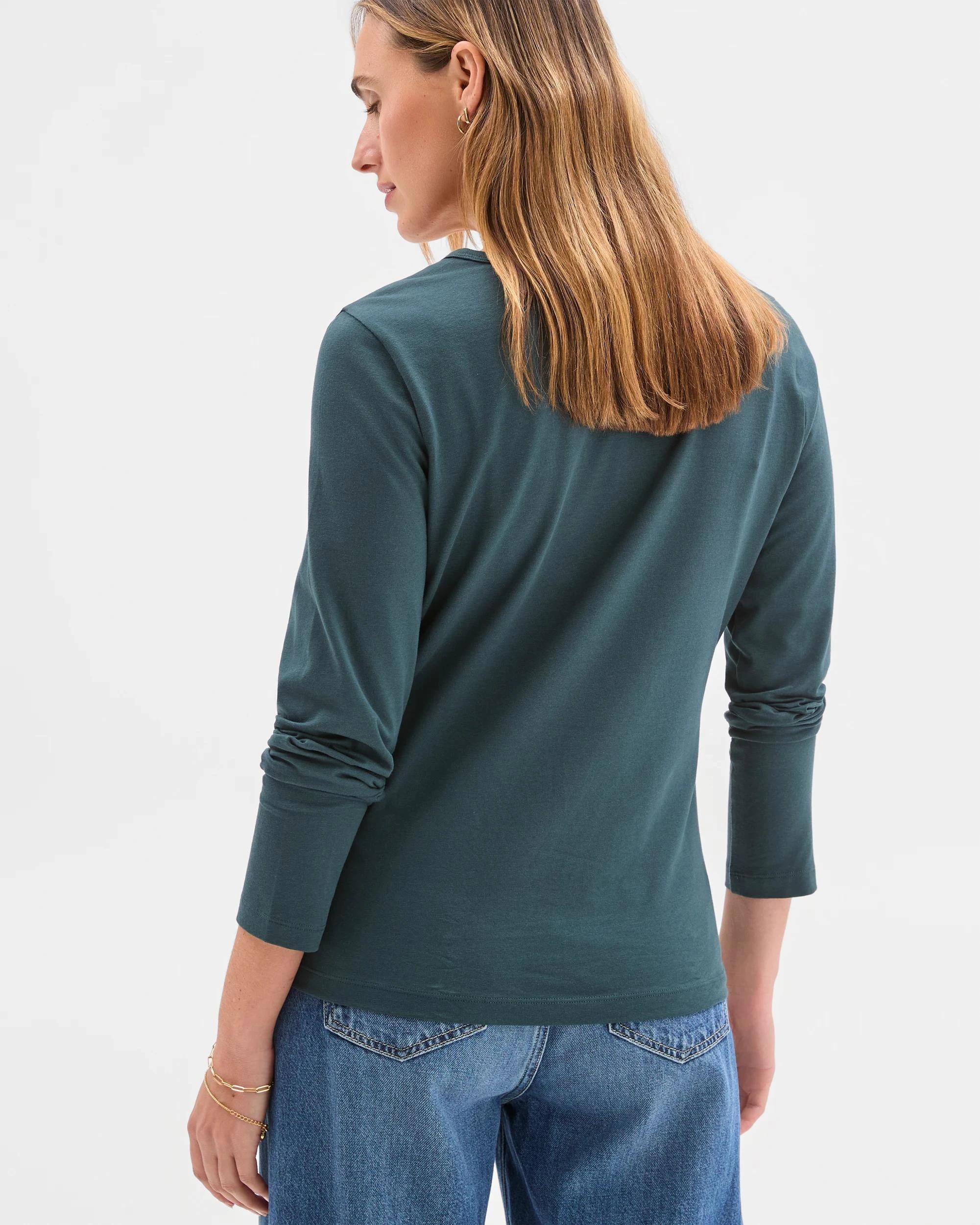 5 Target Woman Australian Cotton Long Sleeve Stretch Crew T-Shirt MAGICAL FOREST, 5 of 5