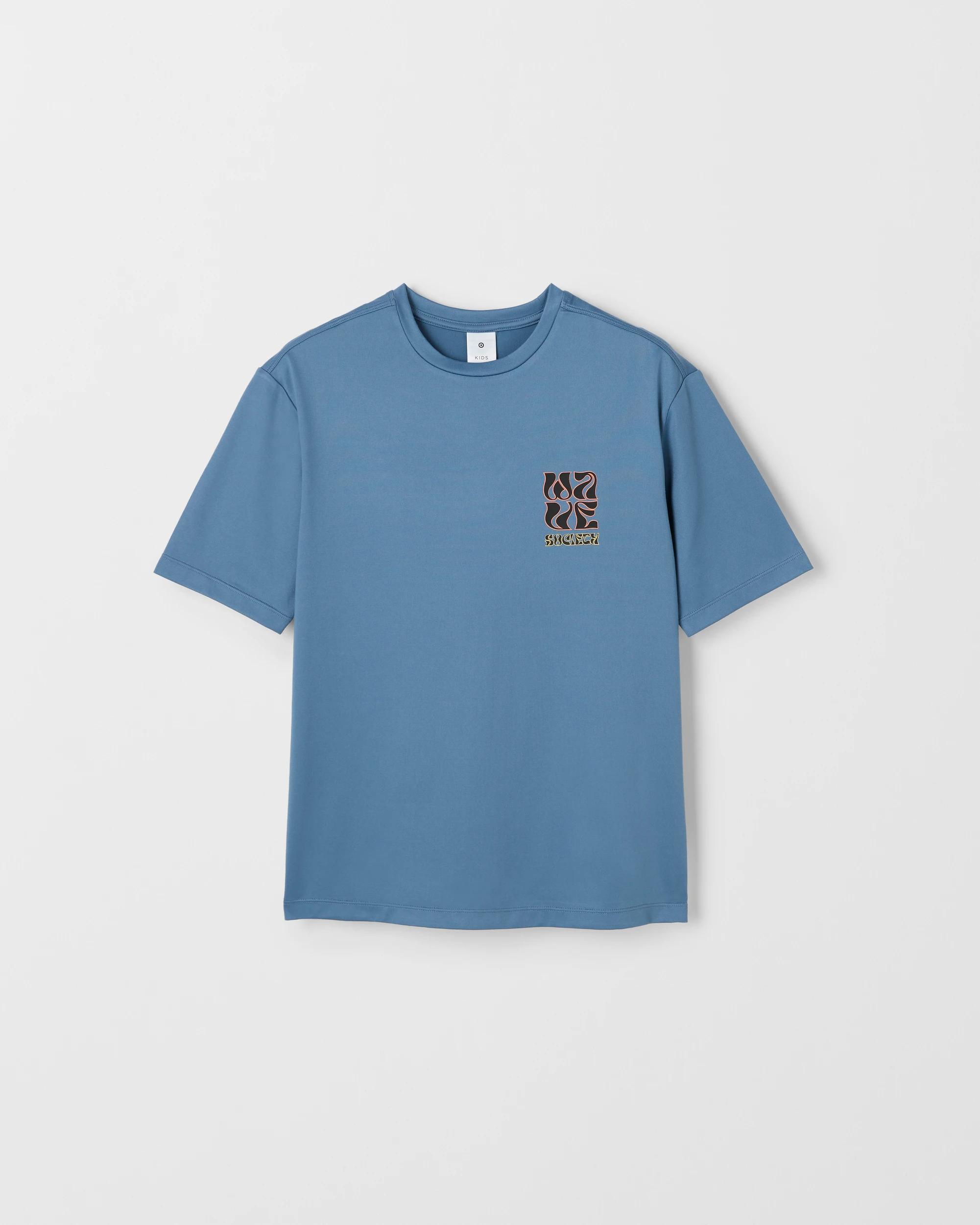 1 Target Kids Short Sleeve Swim T-Shirt CORONET BLUE, 1 of 3