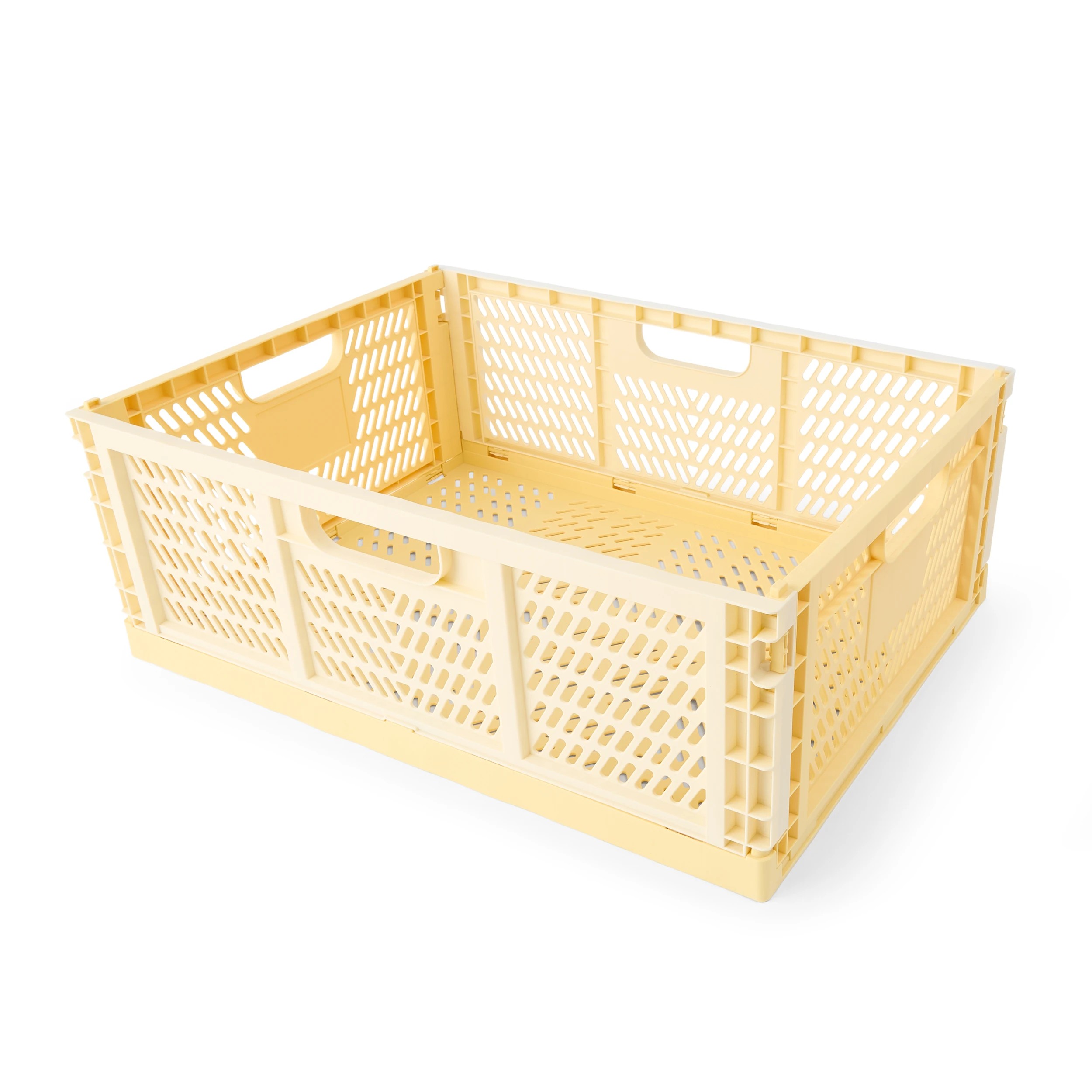 2 30L Collapsible Crate - Large, Yellow, 2 of 8