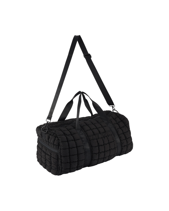 Quilted Duffle Bag - Black