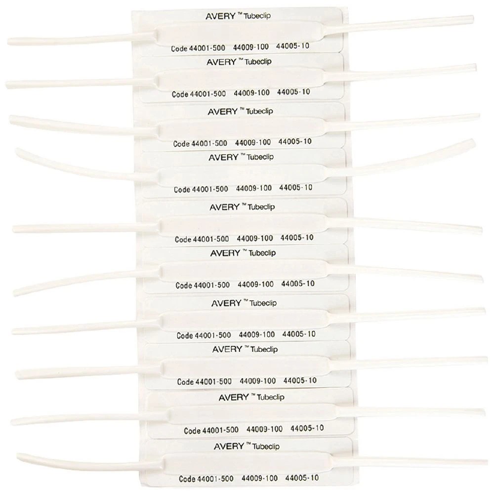 1 Avery Tubeclip Fastener Base Only White 100 Pack, 1 of 2