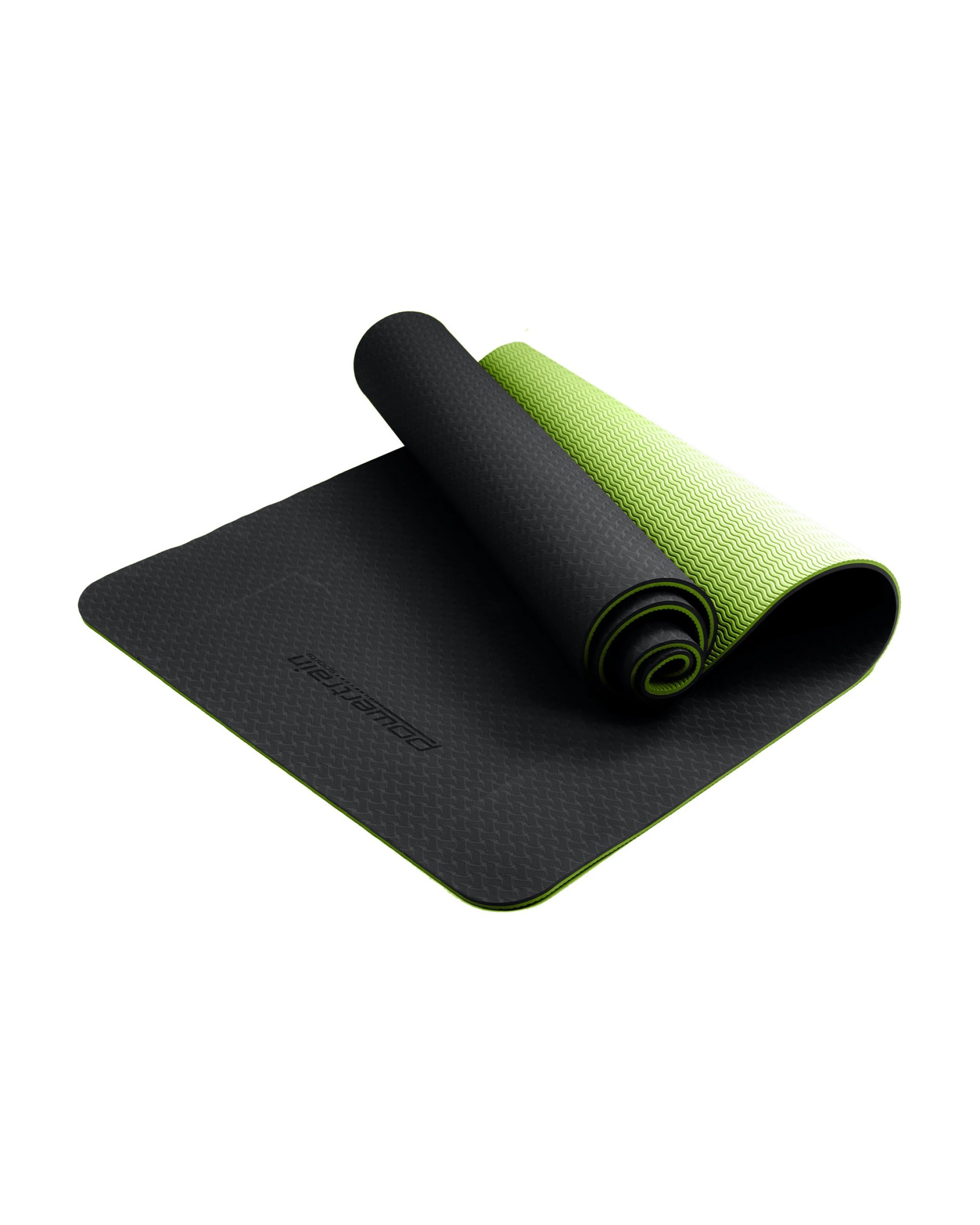 4 Powertrain 8mm Thick Yoga Exercise Mat Home Gym Pilates Fitness Dual Layer TPE - Black, 4 of 7