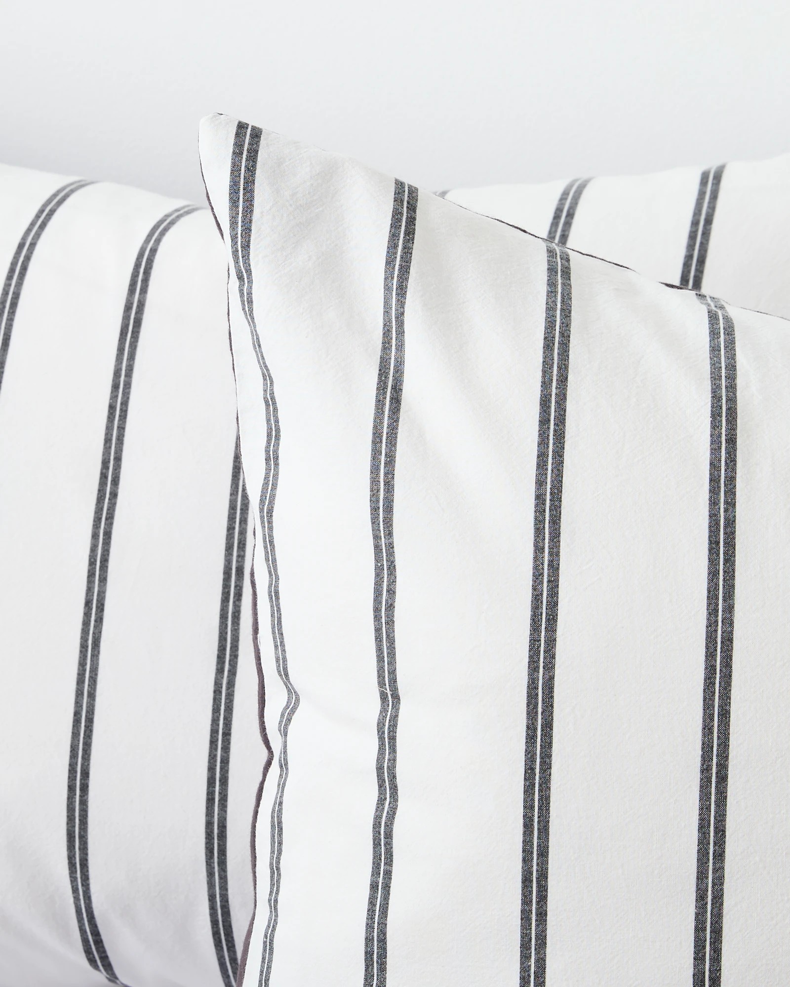 4 Arlo Stonewash Stripe 2 Pack Pillowcases - One Size - Black, 4 of 4