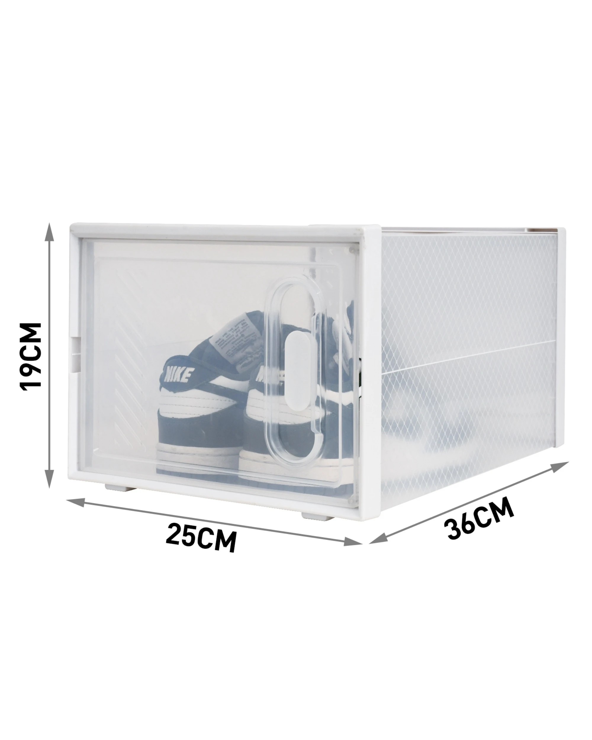 2 Advwin 12Pcs Clear Shoe Storage Case Display Box Stackable Sneaker Rack Aromatic White, 2 of 7