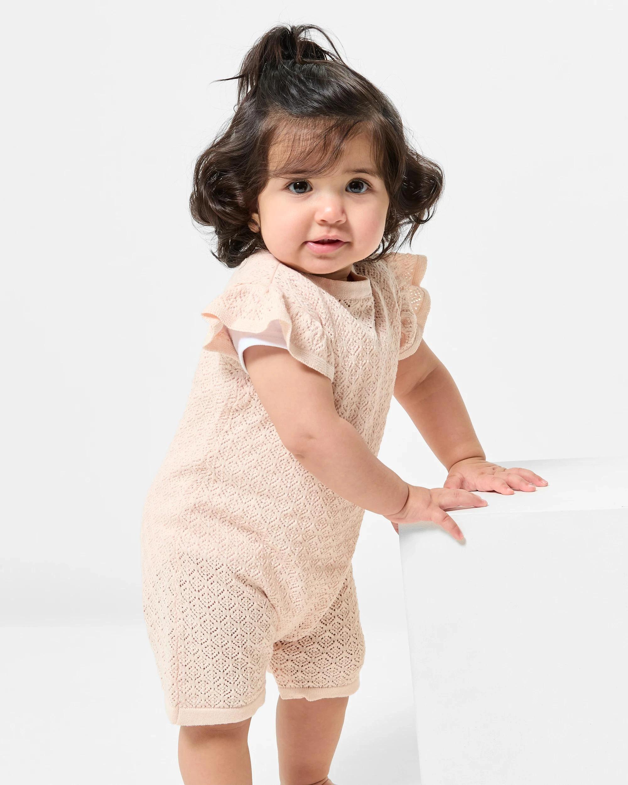 1 Target Organic Cotton Baby Knit Romper PINK, 1 of 4