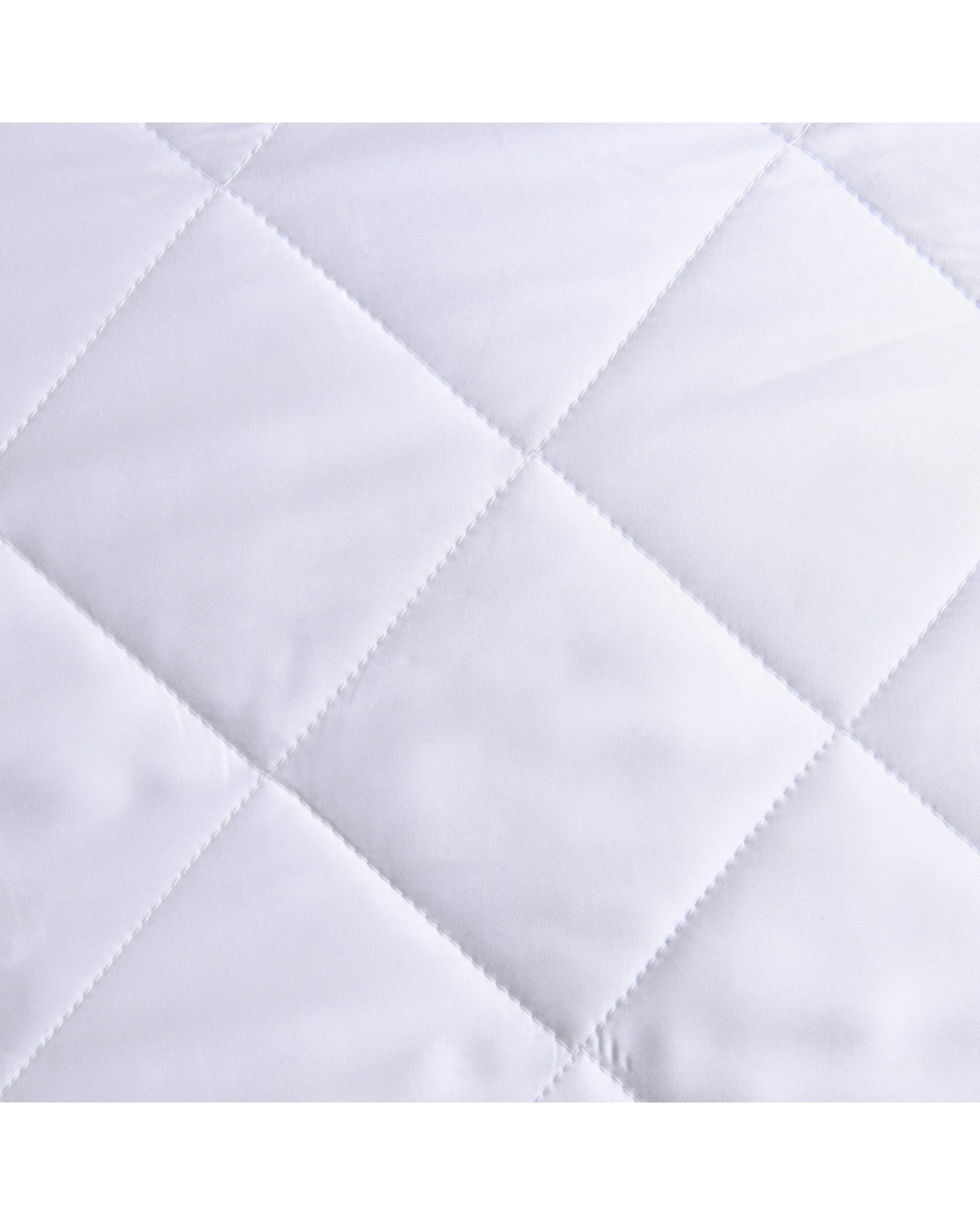 2 Dreamaker Tencel Quilted Mattress Protector - King Single Bed - White, 2 of 4
