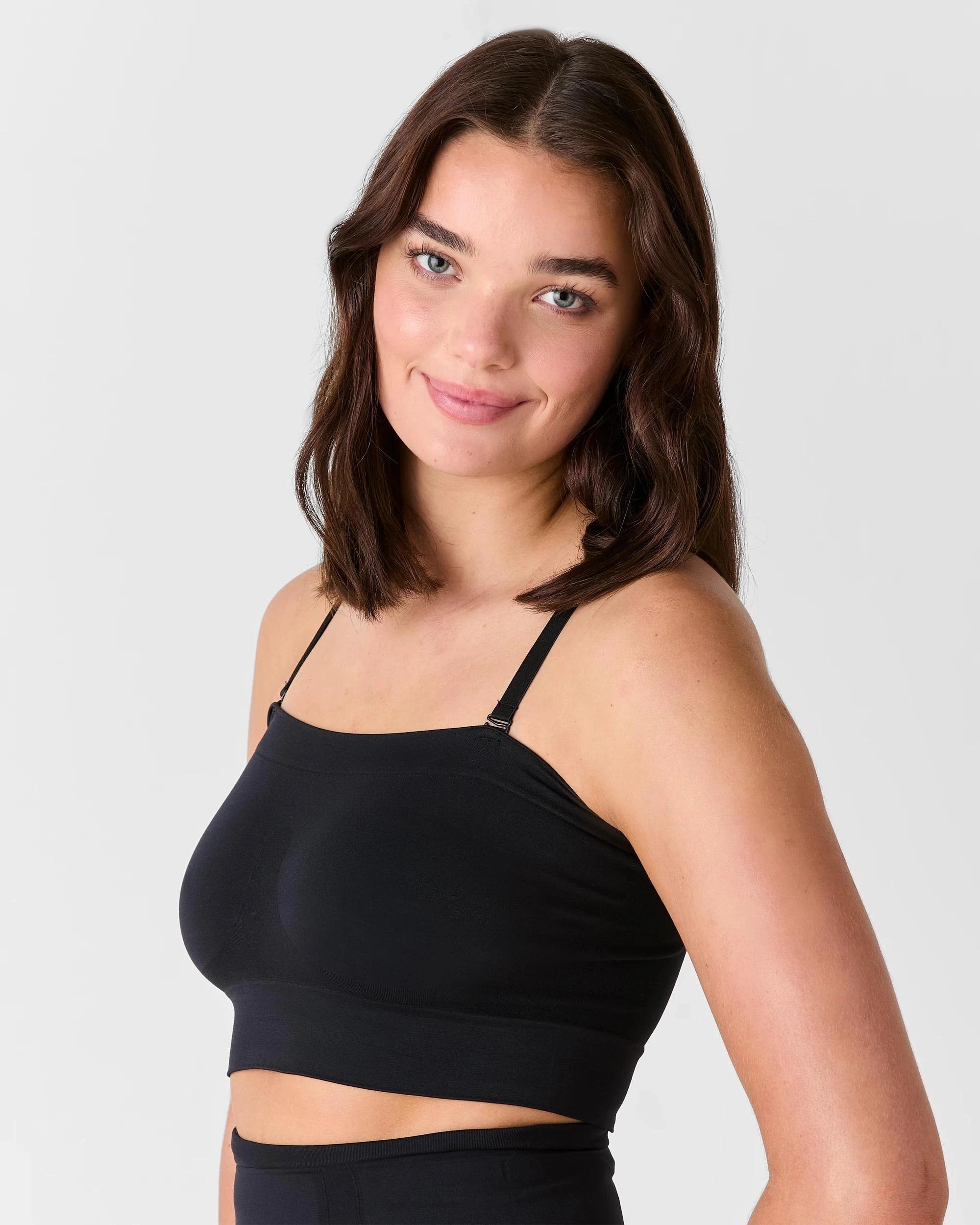 3 Target Woman Seamfree Bandeau Crop Top - Shapewear BLACK, 3 of 5
