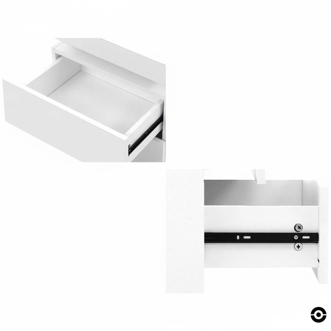 7 Artiss Bedside Table Led 2 Drawers Lift-up Storage Led Lighting Remote Control Bedroom Furniture Easy Assembly - White, 7 of 7