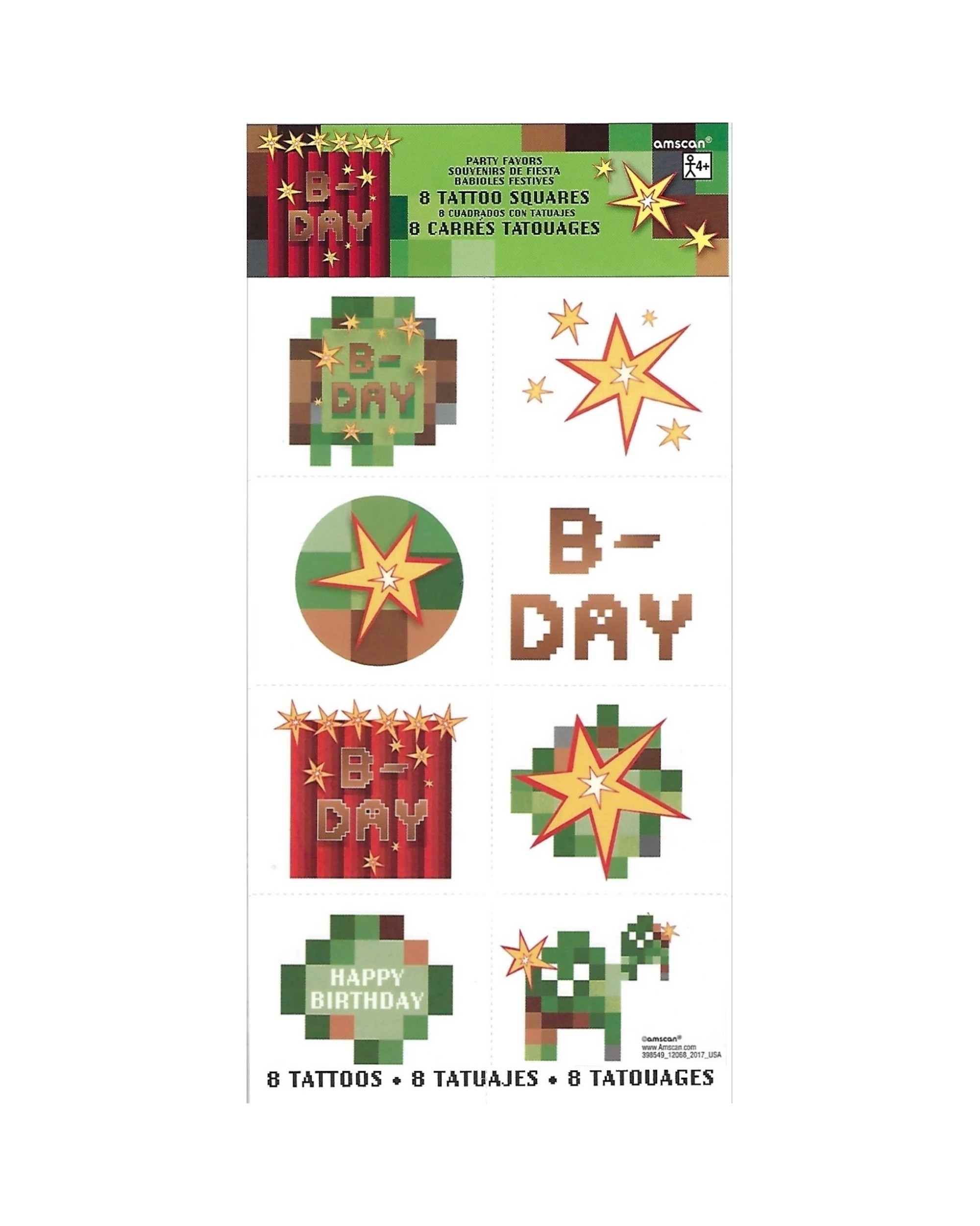 1 Amscan TNT Party Tattoos 1 Sheet, 1 of 1