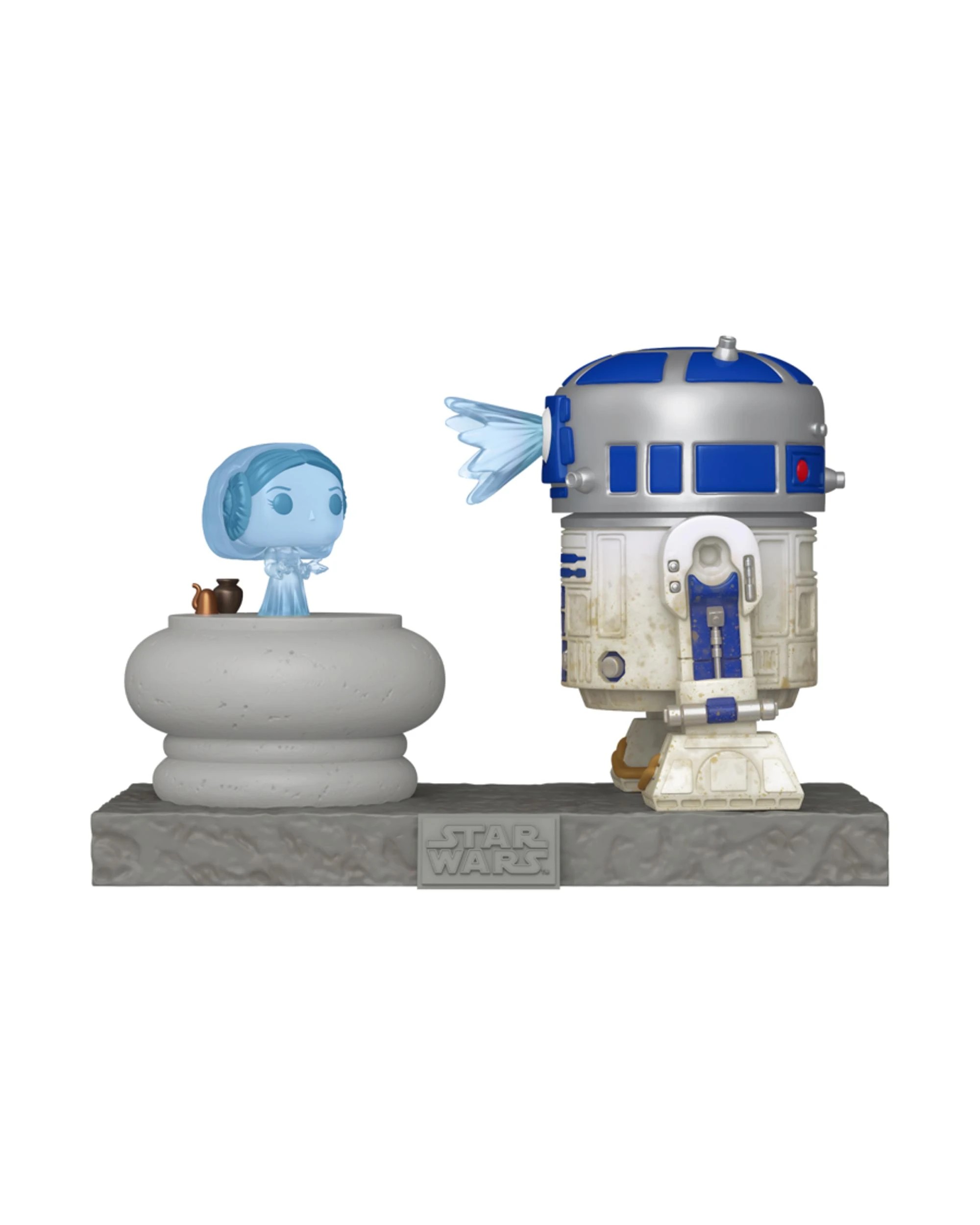 2 Funko Star Wars R2-D2 and Princess Leia Hologram Deluxe Funko POP! Vinyl, 2 of 3