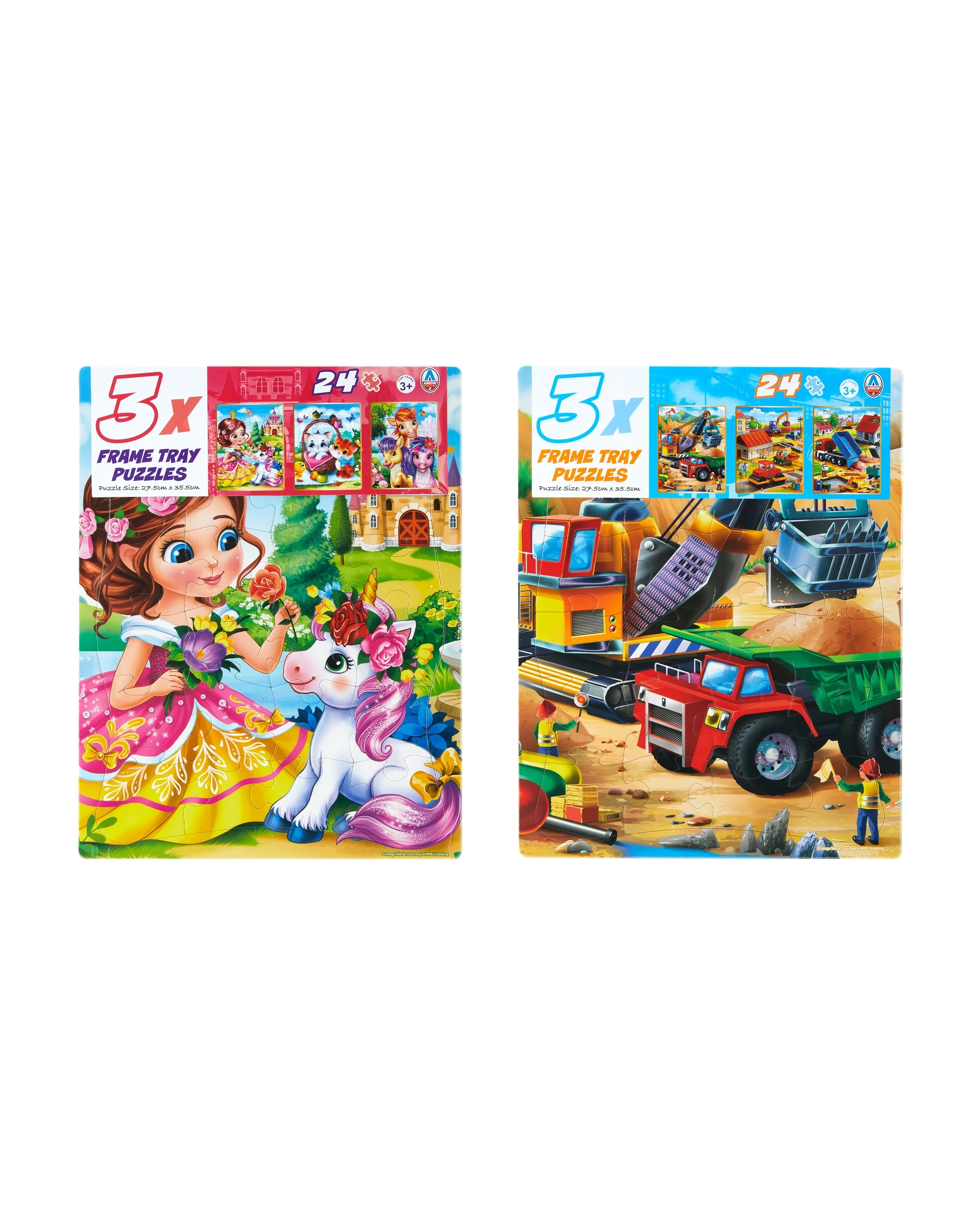 1 24 Piece 3 x Frame Tray Puzzle - Assorted, 1 of 3