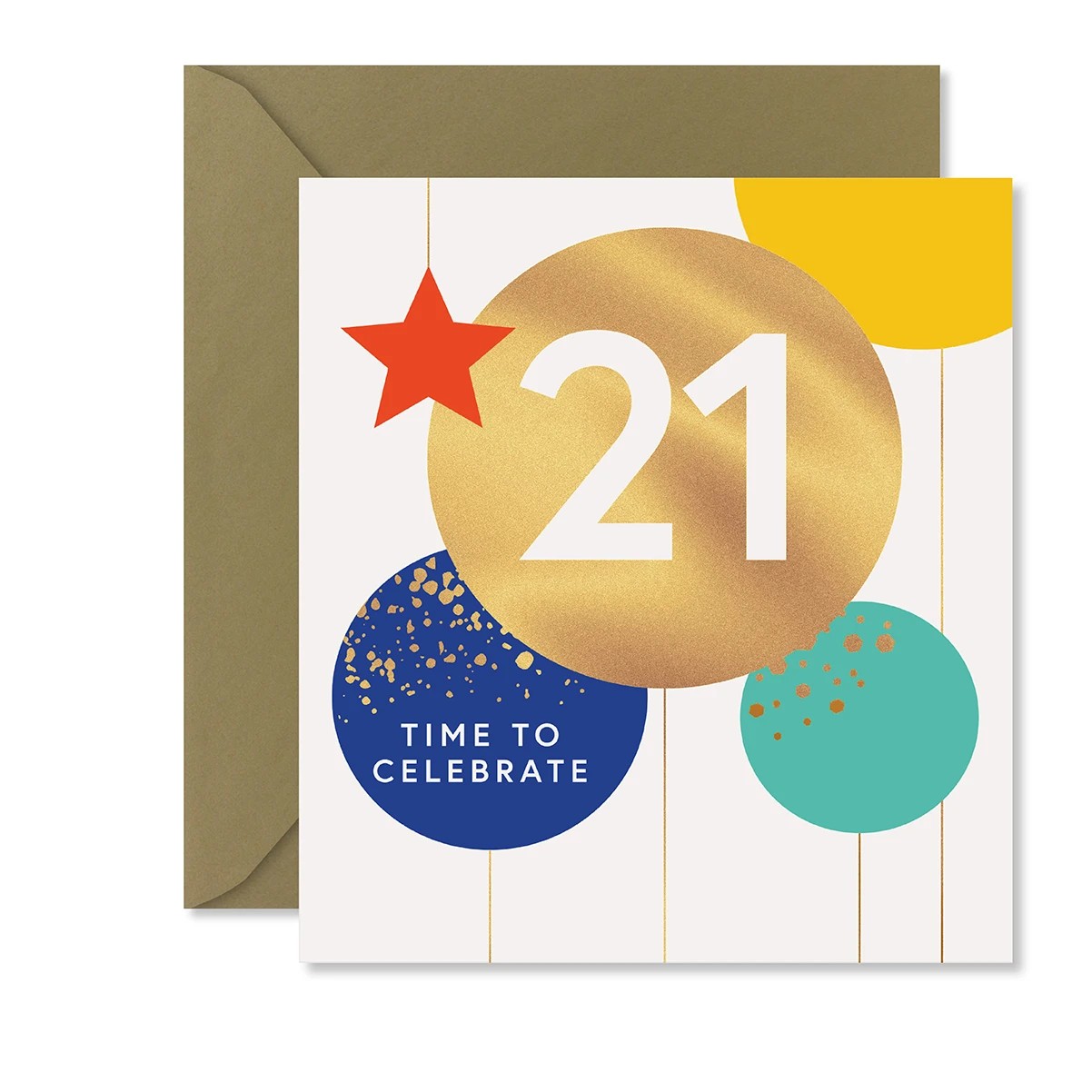 1 Hallmark 21st Birthday Card - Balloons, 1 of 3