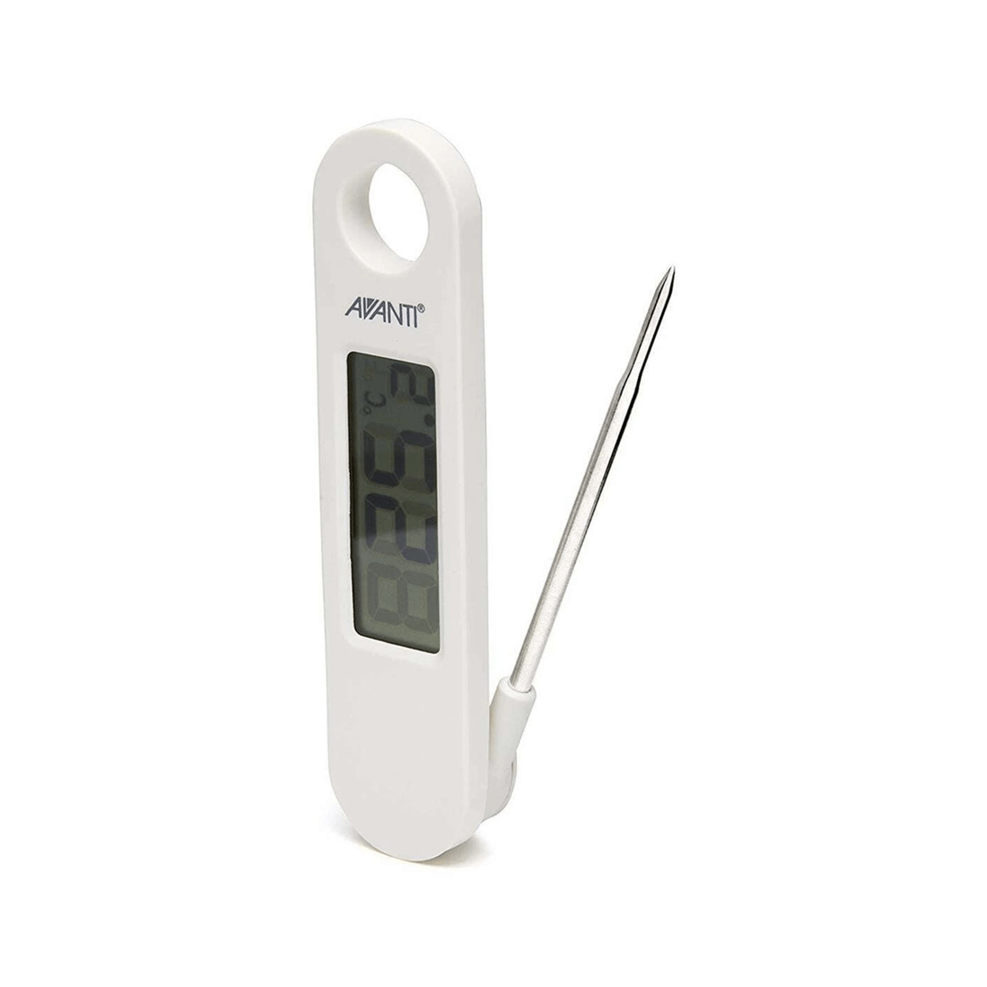 1 Avanti Folding Steak Thermometer Digital Cooking Temp Gauge Foldable Probe
 - White, 1 of 3