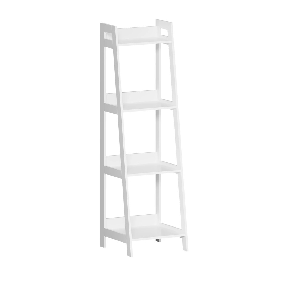 5 Oikiture Bookshelf 4 Tier Corner Ladder Shelf Home Storage Display Rack
 - White, 5 of 9