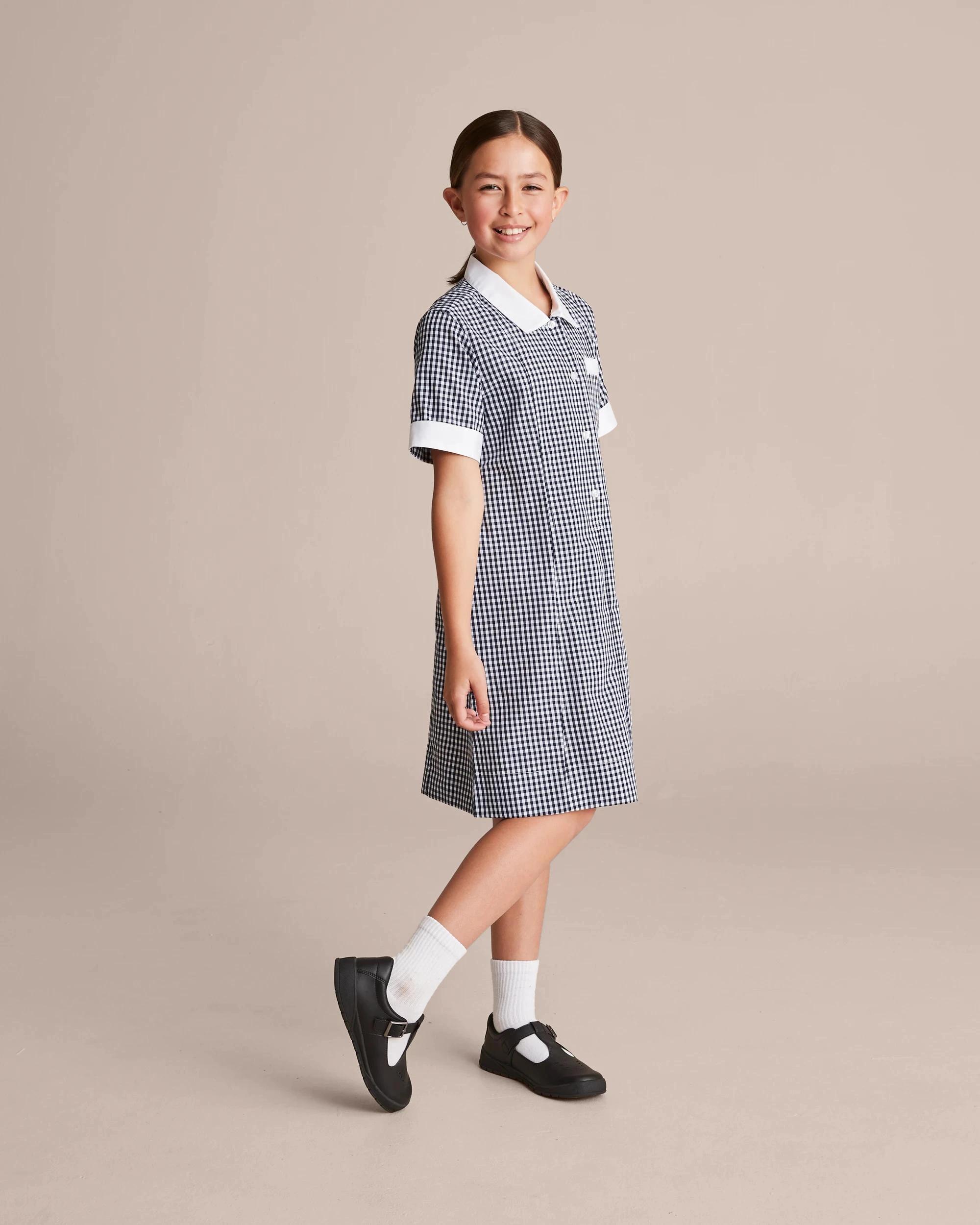 4 Target Gingham School Dress NAVY BLUE, 4 of 10