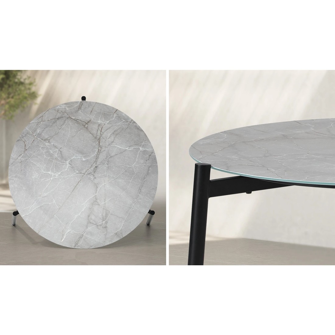 6 Livsip Outdoor Coffee Side Marble Table Desk Patio Furniture Garden 50cm
 - Multi, 6 of 10