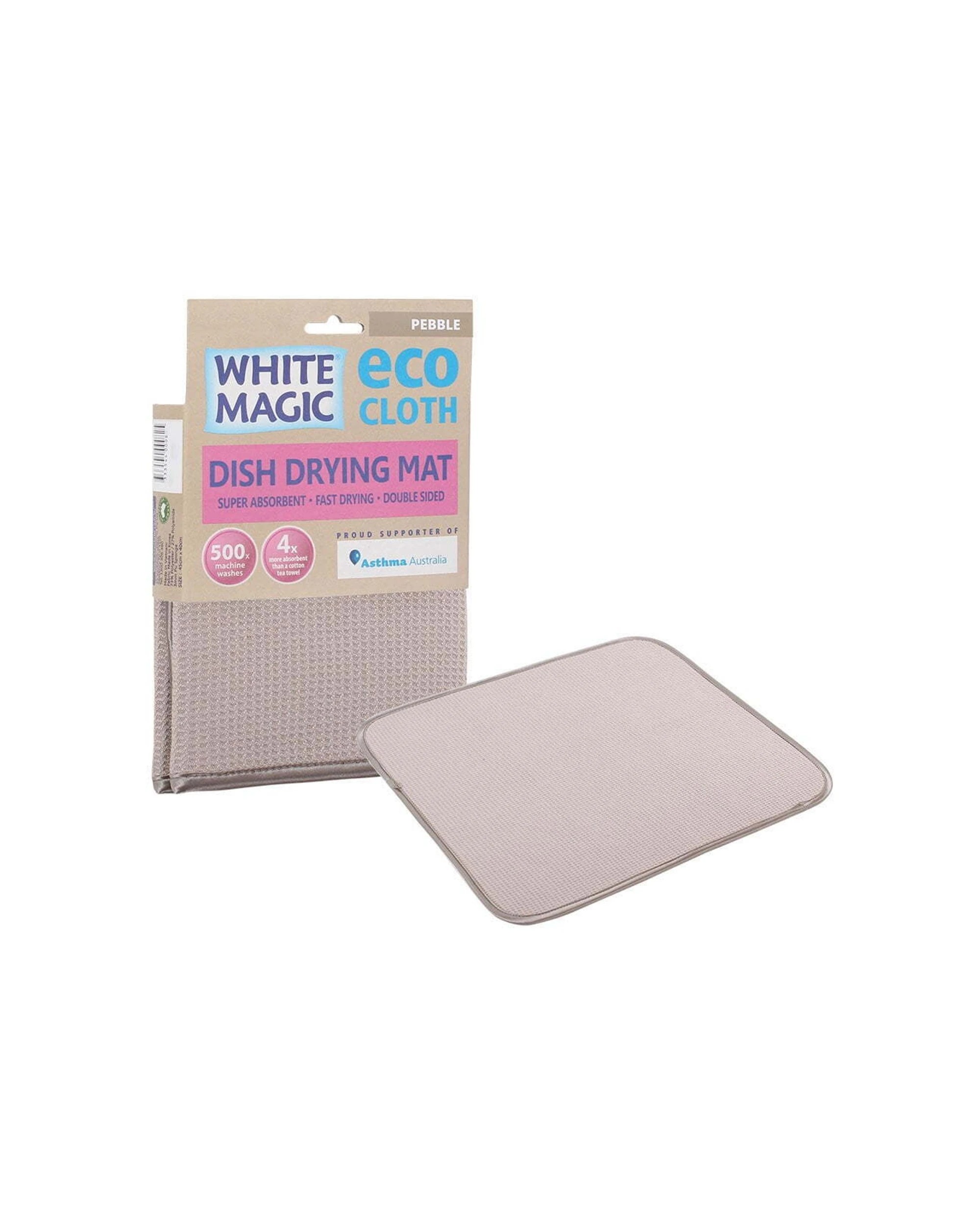1 White Magic Dish Drying Mat Plate Bowl Absorbent Eco Cloth Cushioning Pad - Grey, 1 of 1