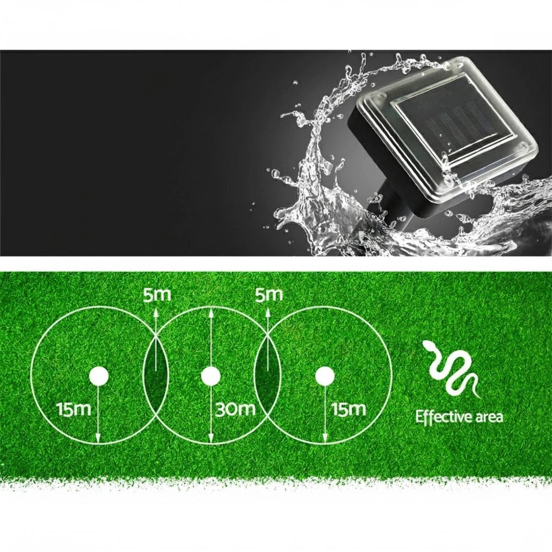 4 Gardeon Snake Repeller 10 X Multi Pulse Ultrasonic Solar Powered Pest Repellent - Black, 4 of 6