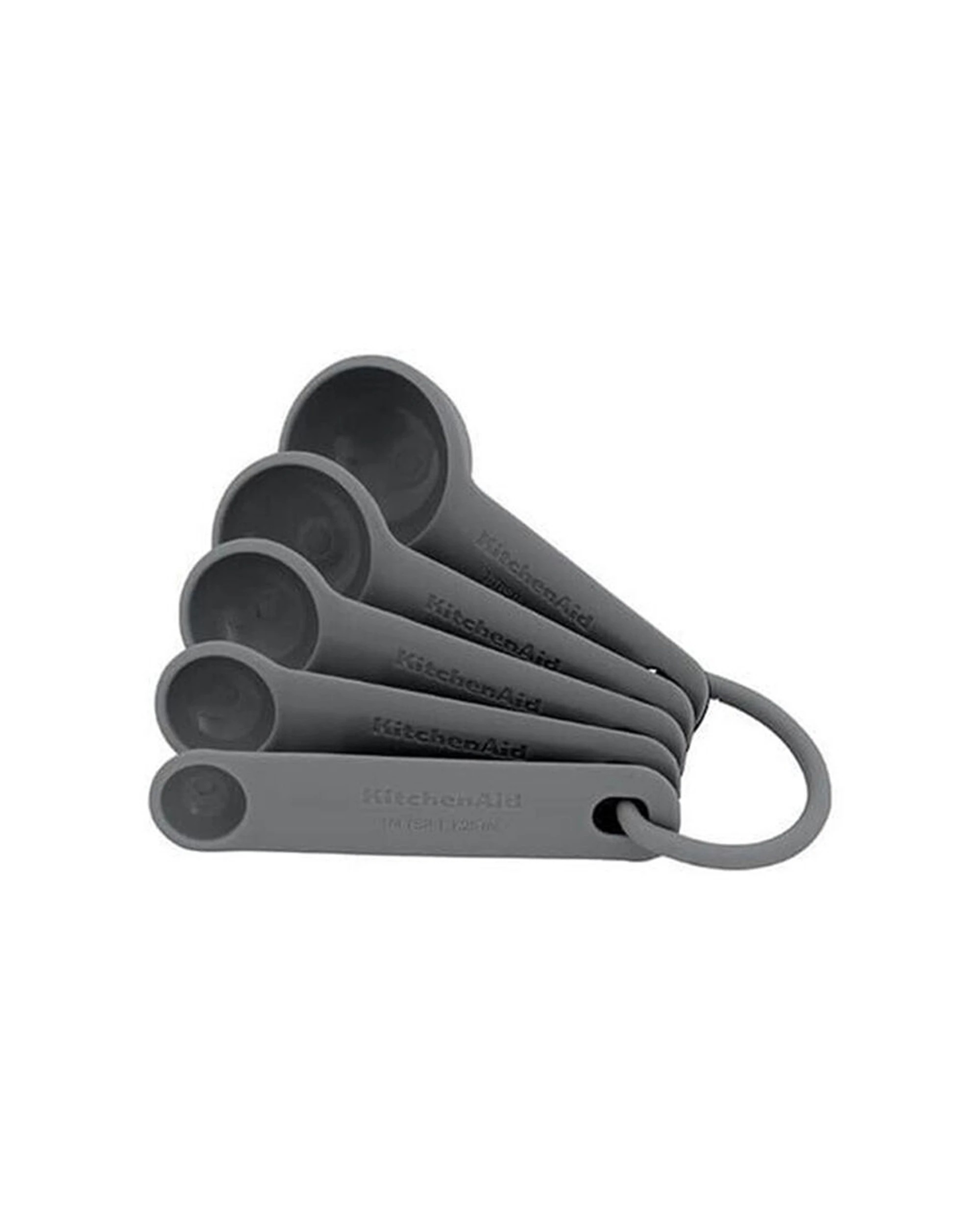 2 KitchenAid 2x 5pc Measuring Spoons Kitchen Cooking Utensil Tool - Grey, 2 of 6