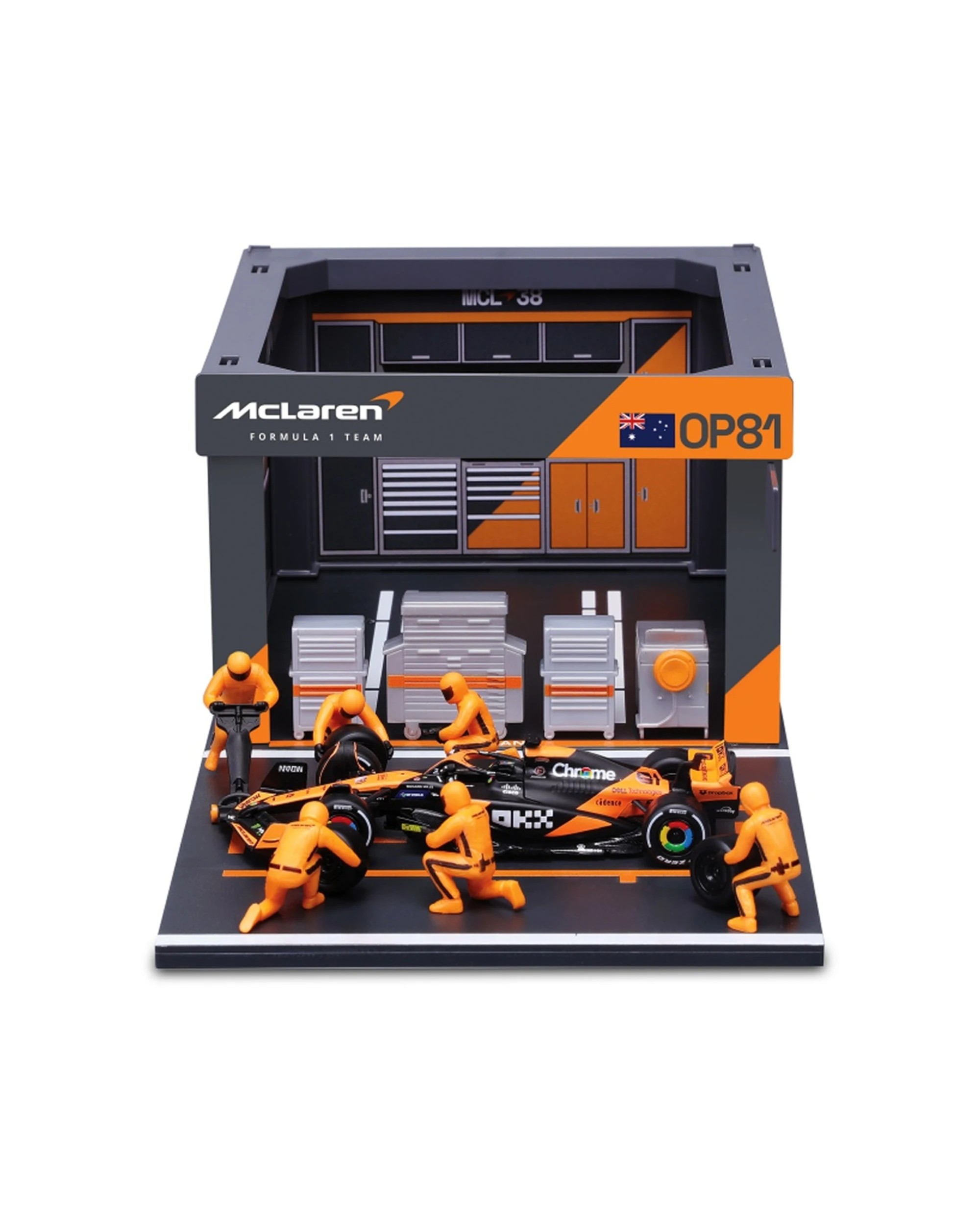 Bburago 2024 McLaren Pit Pass Competition F1 Piastri 81 Car Model ...