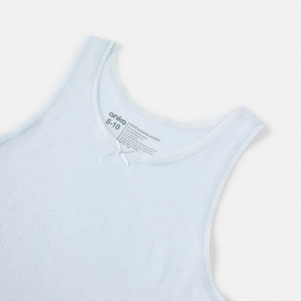 4 3 Pack Super Soft Singlets Wht Multi, 4 of 6