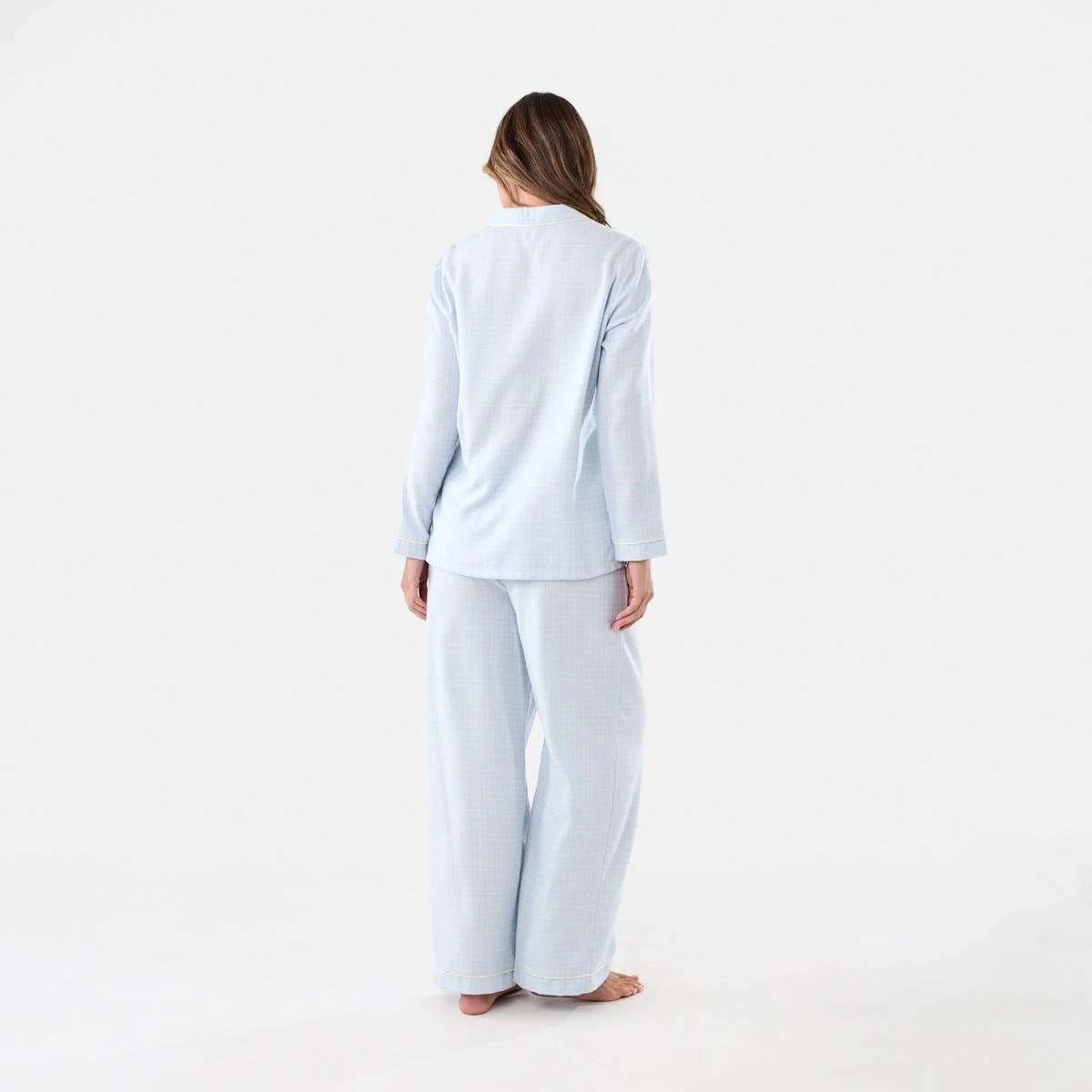 3 Classic Flannel Pyjama Set Chk Bl Min, 3 of 7
