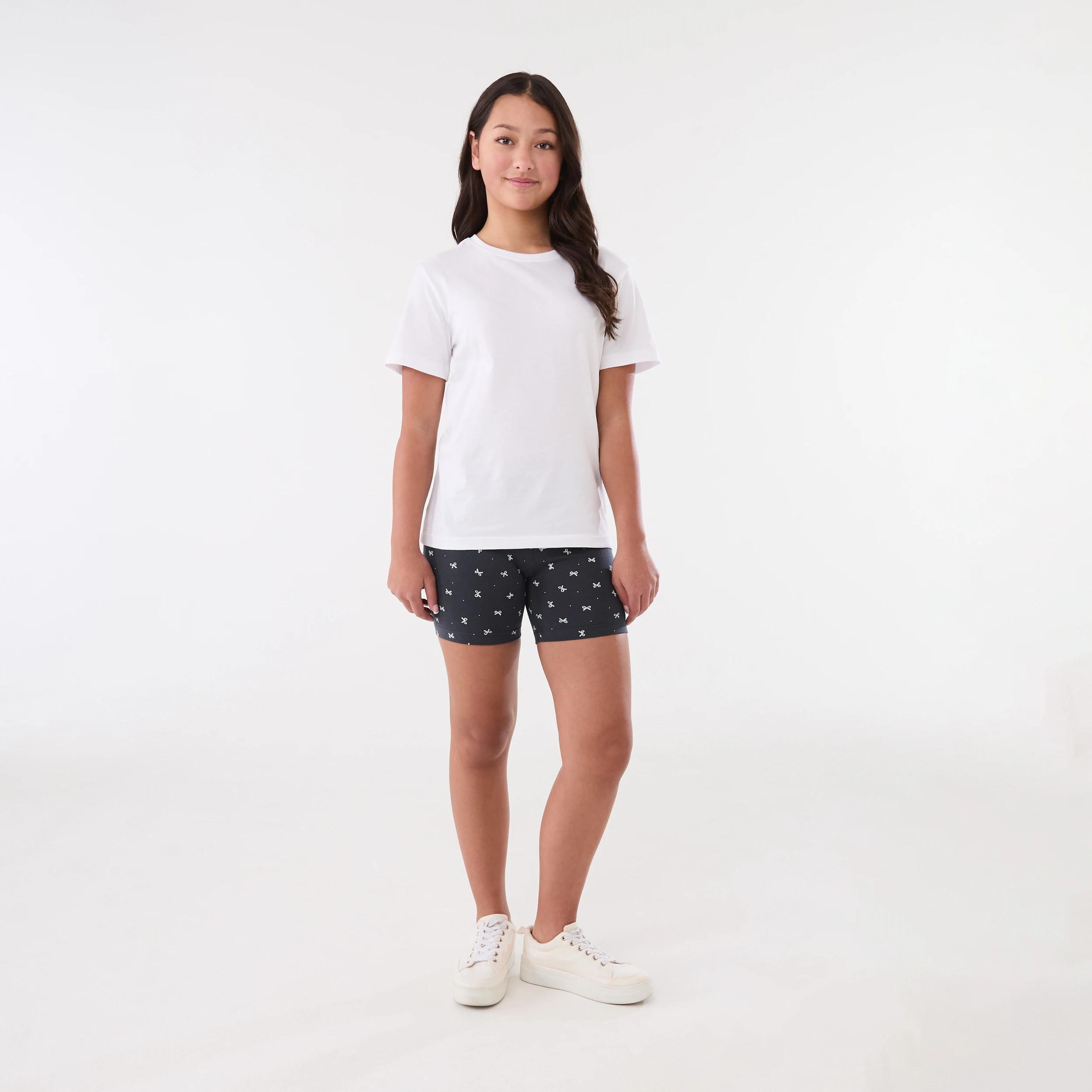 4 Printed Bike Shorts GREY DITSY BOWS, 4 of 5