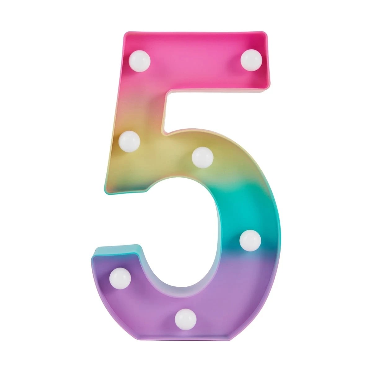 2 Ombre Light Up Number - 5, 2 of 5