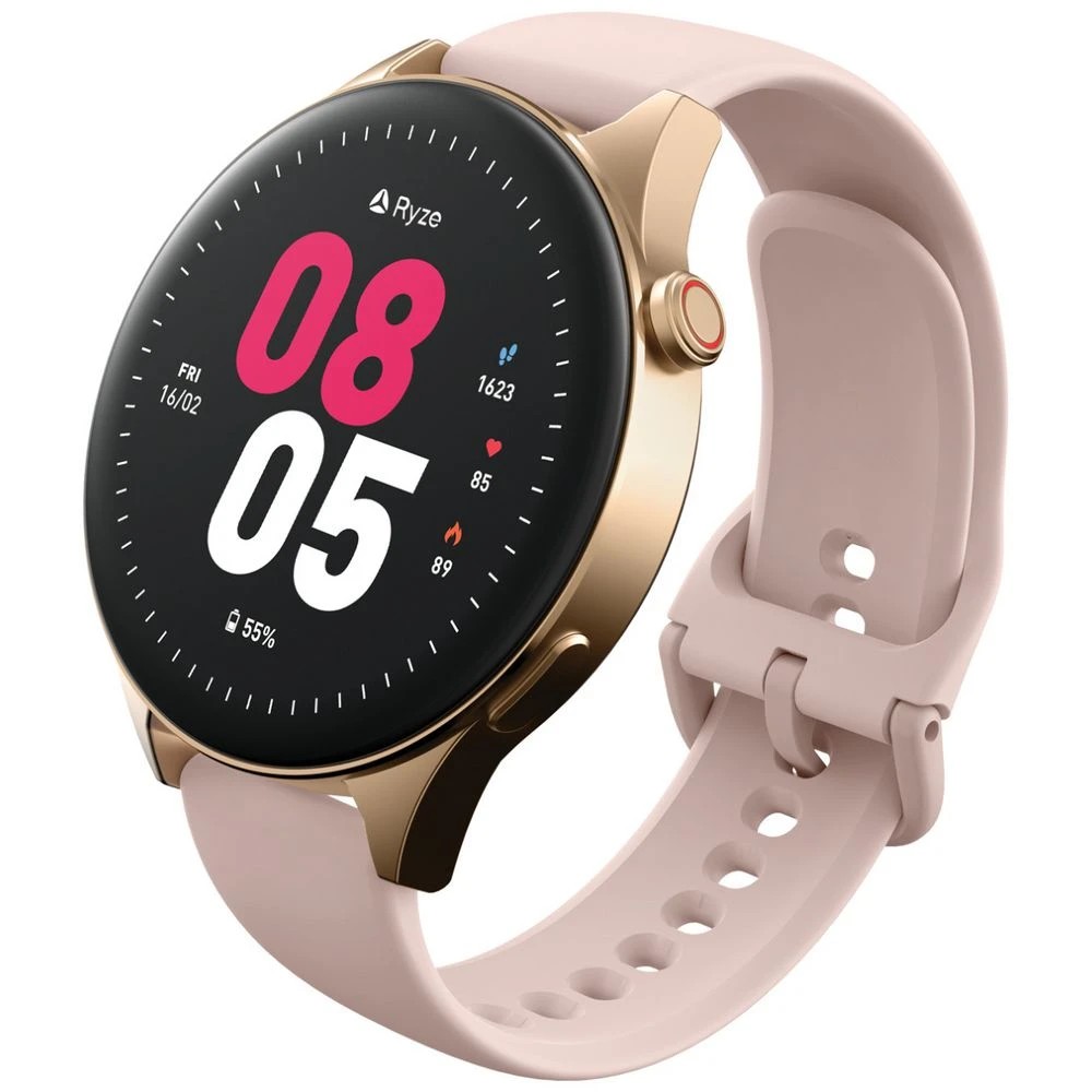 1 Ryze Wave Smart Watch Pink and White, 1 of 4