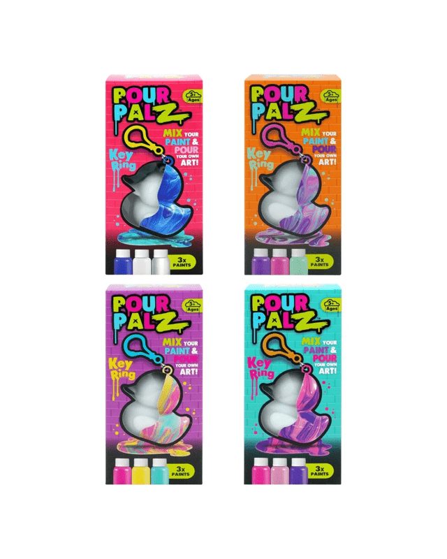 Pour Palz Mini Paint Duck Keyring - Asso