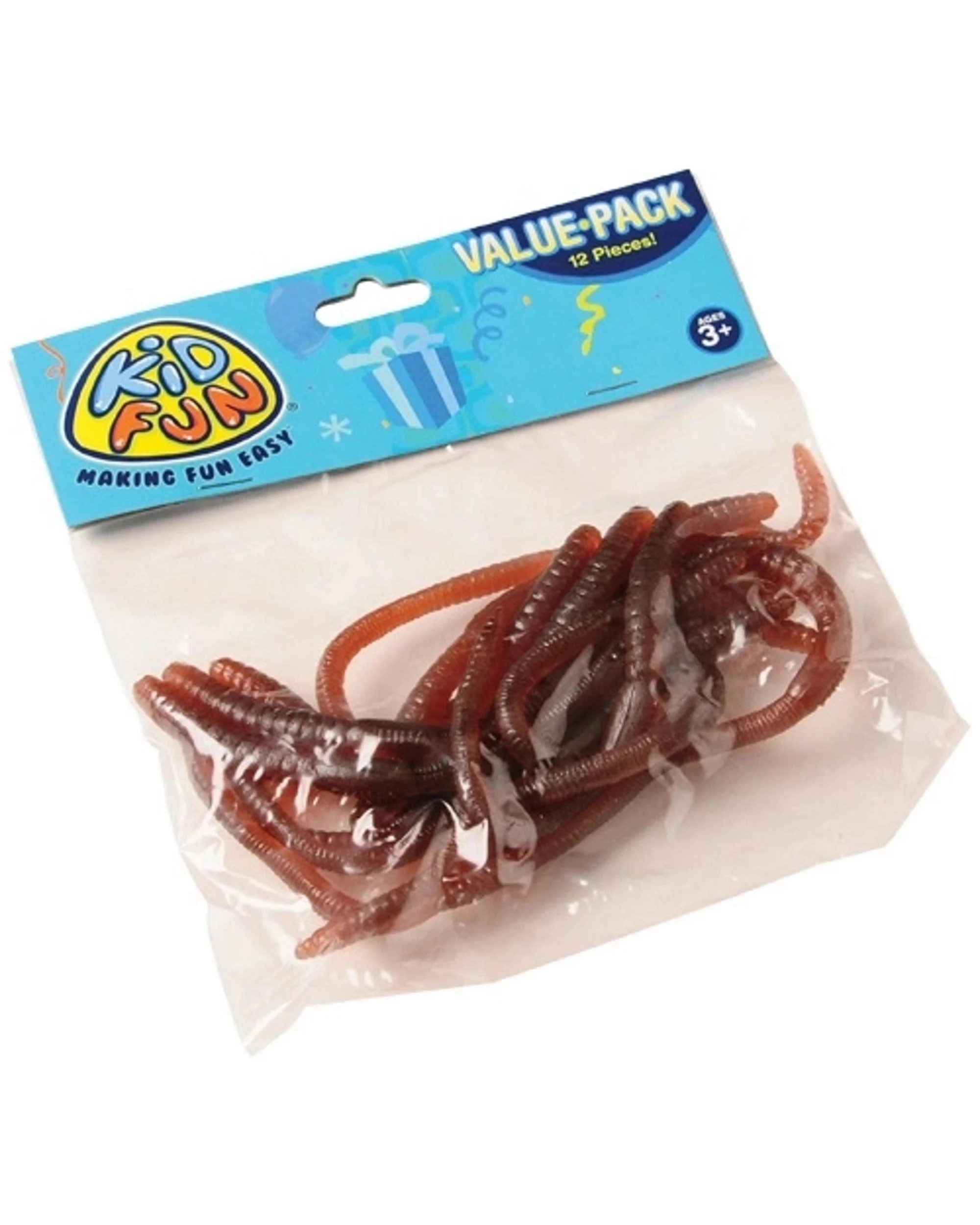 2 Partyrama Stretchy Brown Worms, 2 of 2