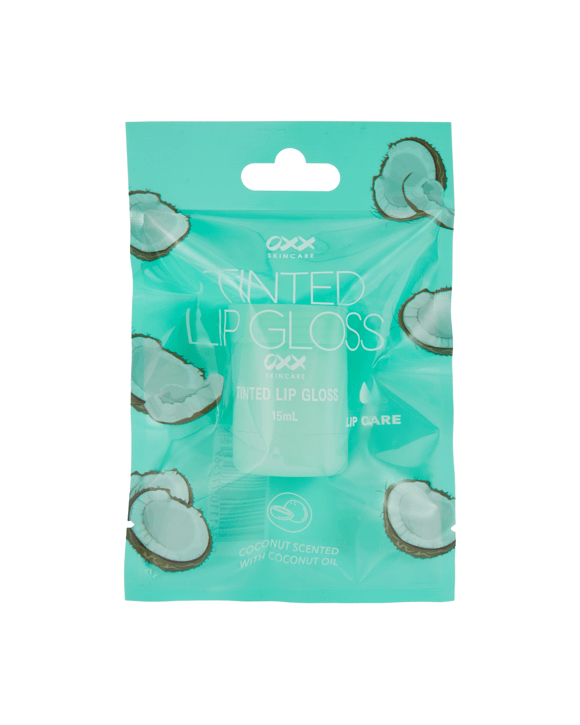 OXX Skincare Tinted Lip Gloss 15ml - Coconut Oil with Coconut Scented