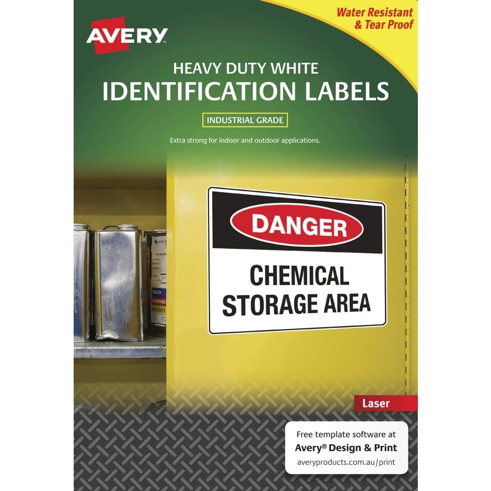 2 Avery 1UP Heavy Duty Laser Labels White 10 Sheets, 2 of 5