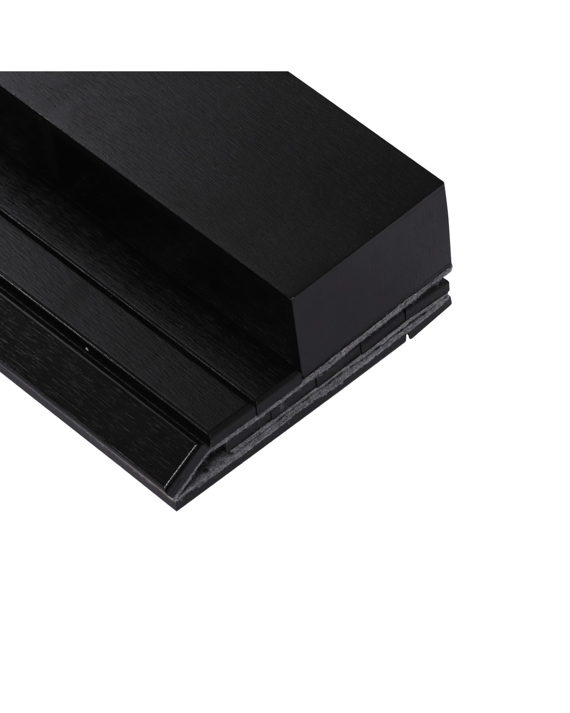 6 Sherwood Home Flexible Bamboo Sofa Armrest Tray with Remote Pocket Caddy Organiser 46x32x6cm - Black, 6 of 6