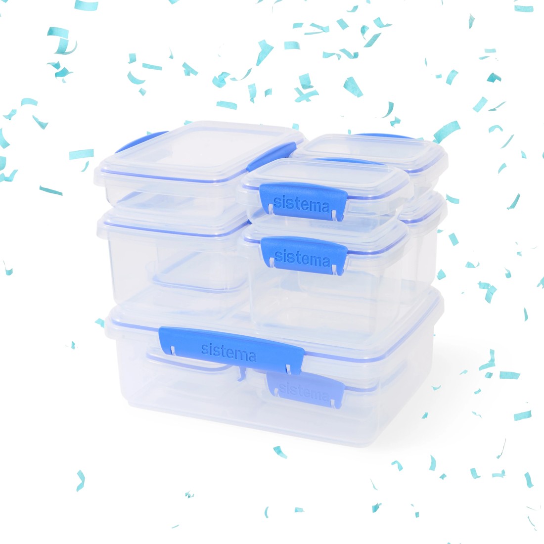 1 10 Pack Sistema Klip It Food Storage Container Set, 1 of 6